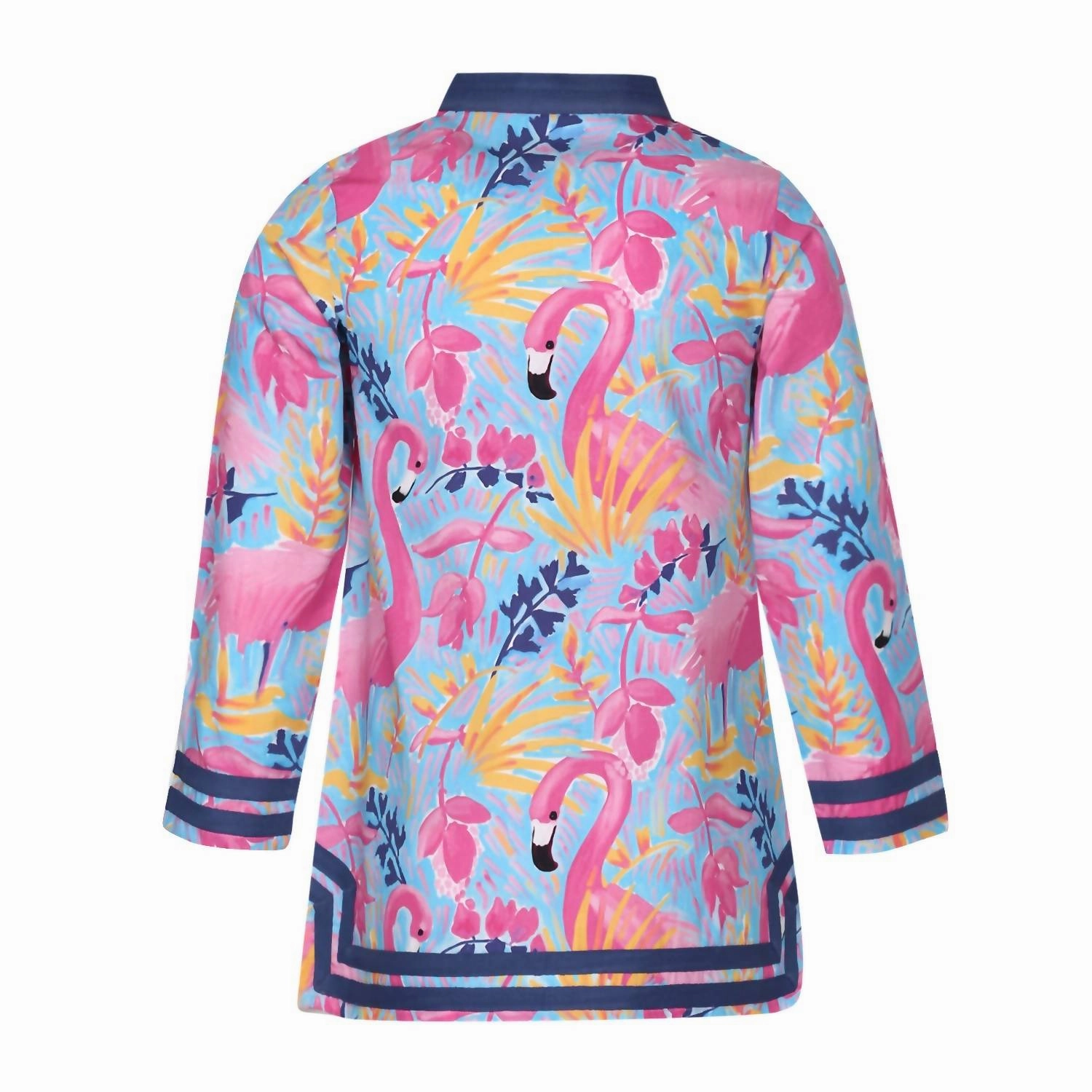 Women's Long Sleeve Cabana Cover-Up In Flock Party