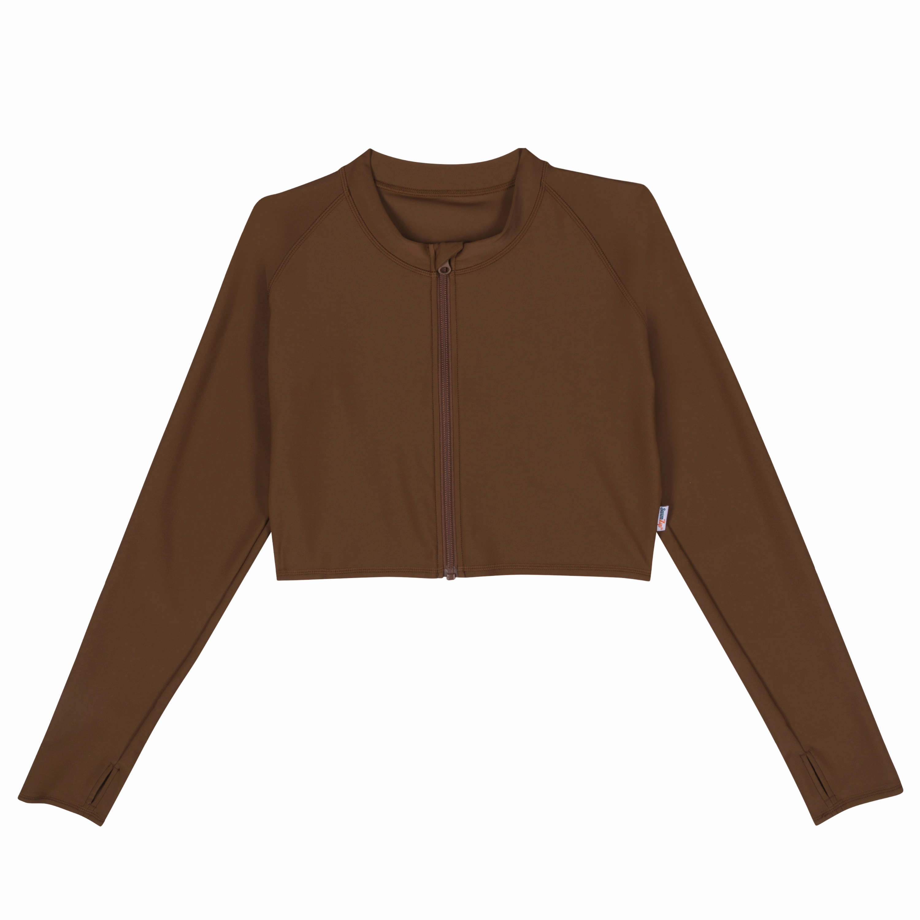 Women's Long Sleeve Crop Rash Guard | ???Cold Brew???