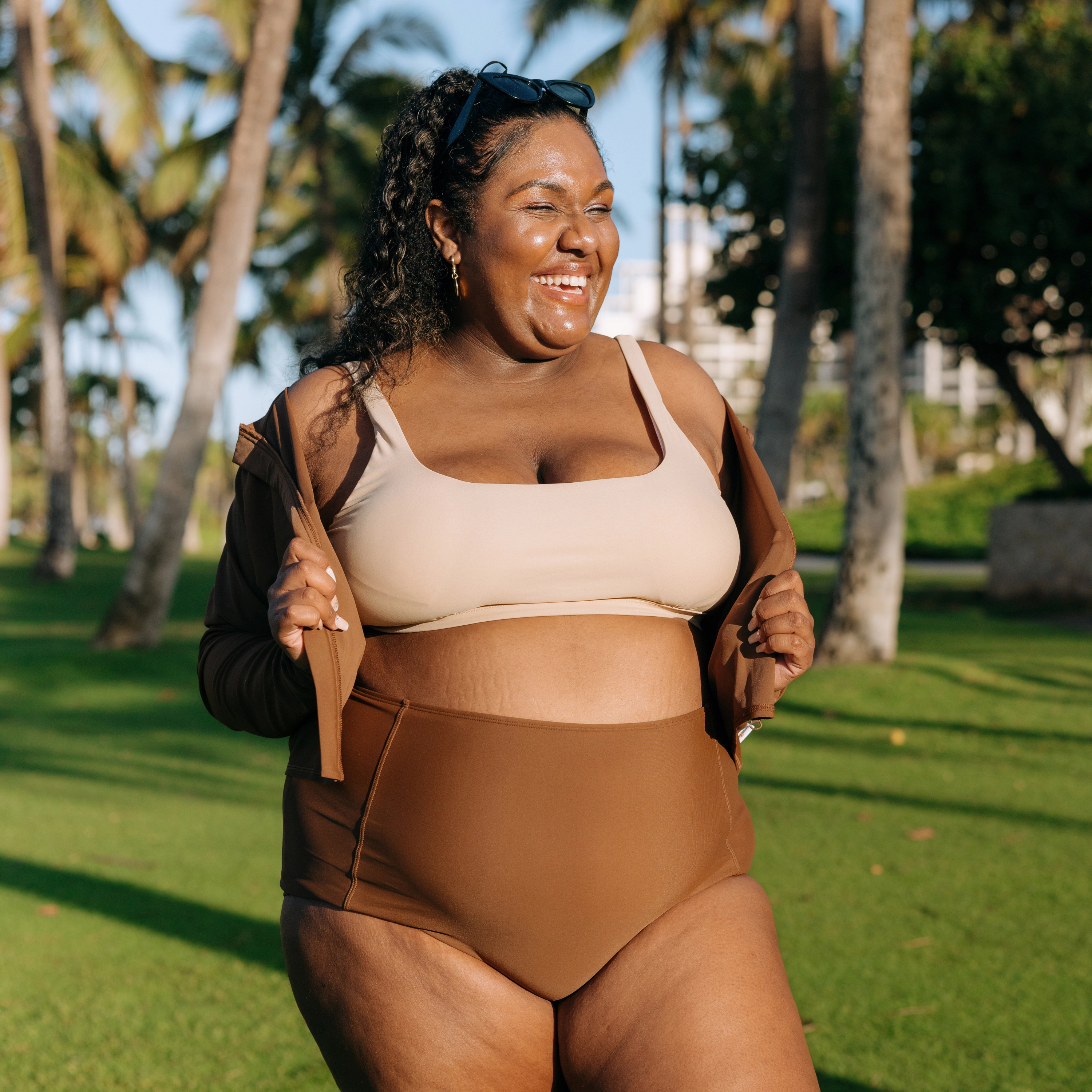 Women's Long Sleeve Crop Rash Guard | ???Cold Brew???