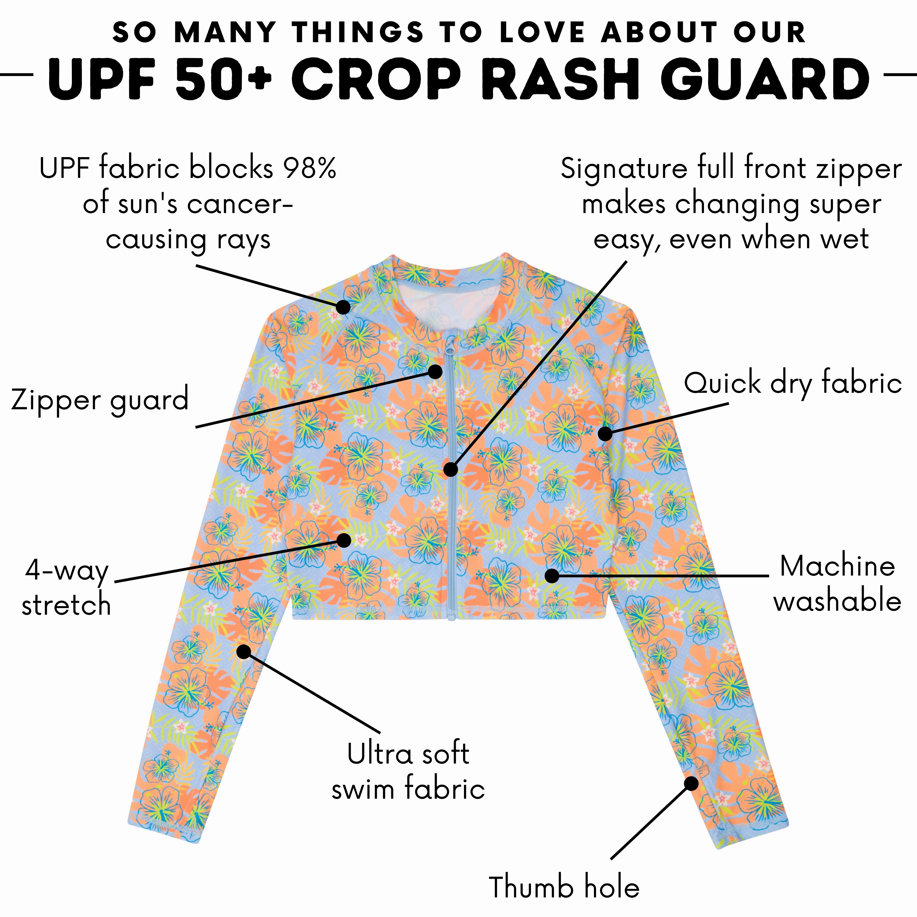 Women's Long Sleeve Crop Rash Guard | ???Groovy???