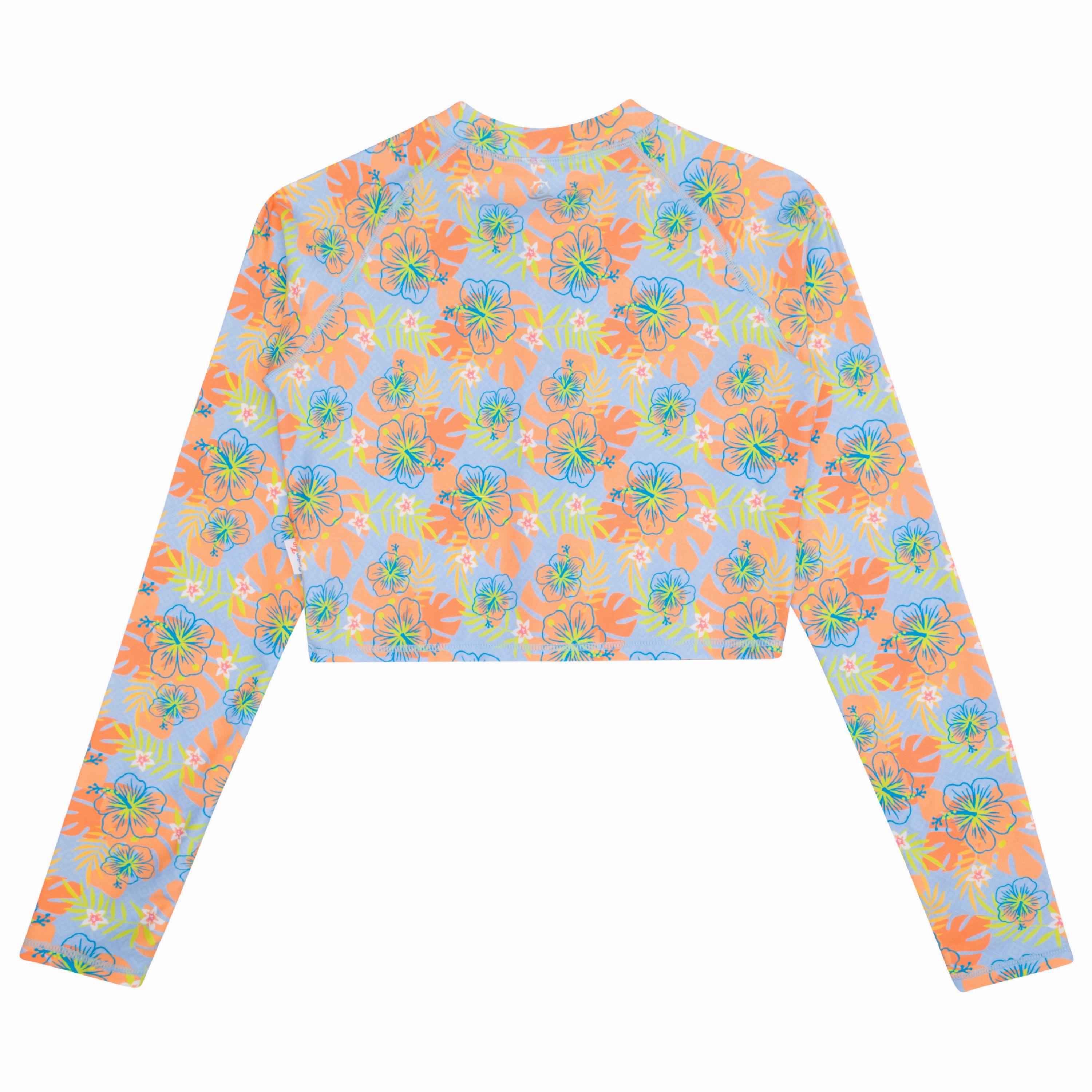 Women's Long Sleeve Crop Rash Guard | ???Groovy???