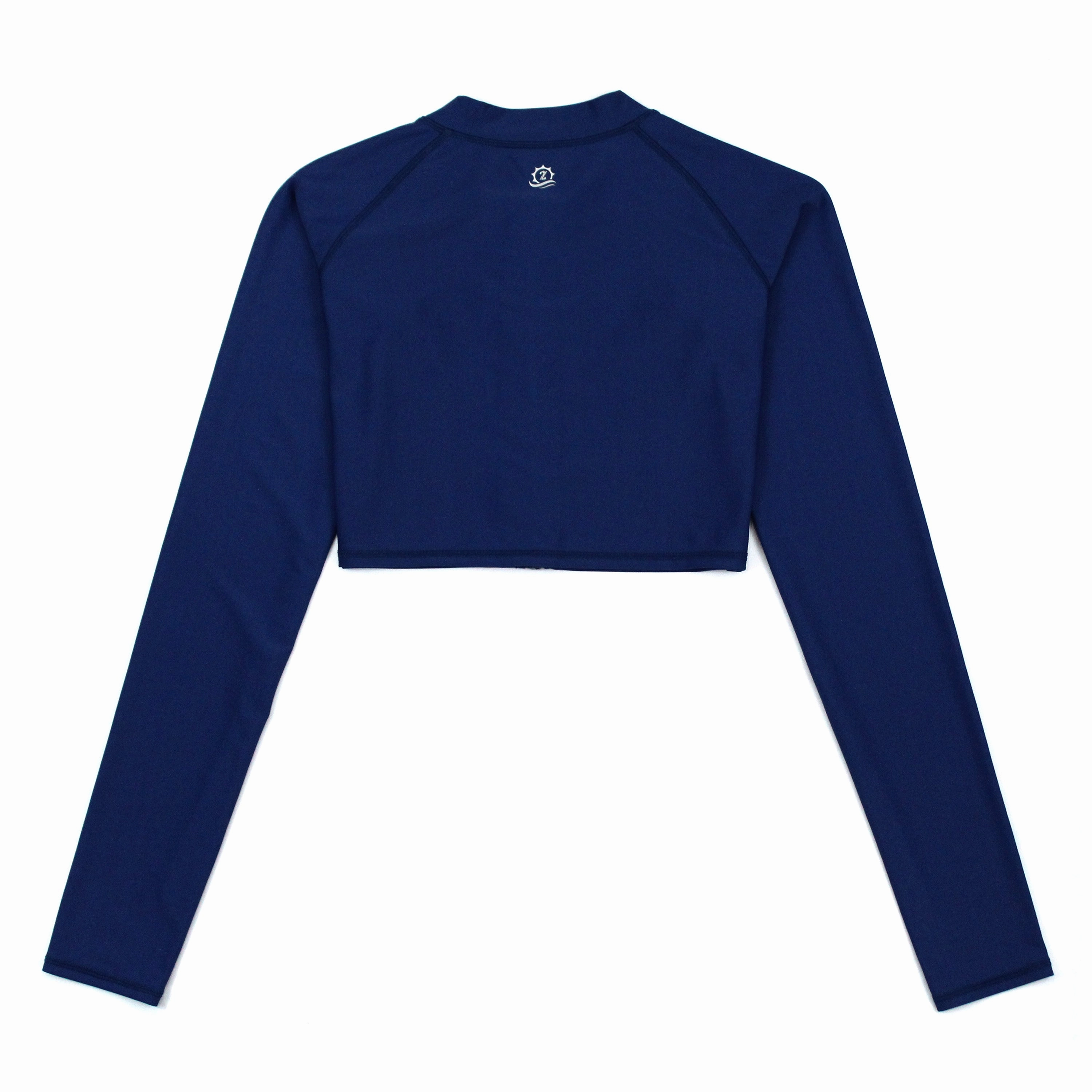 Women's Long Sleeve Crop Rash Guard | ???Navy???