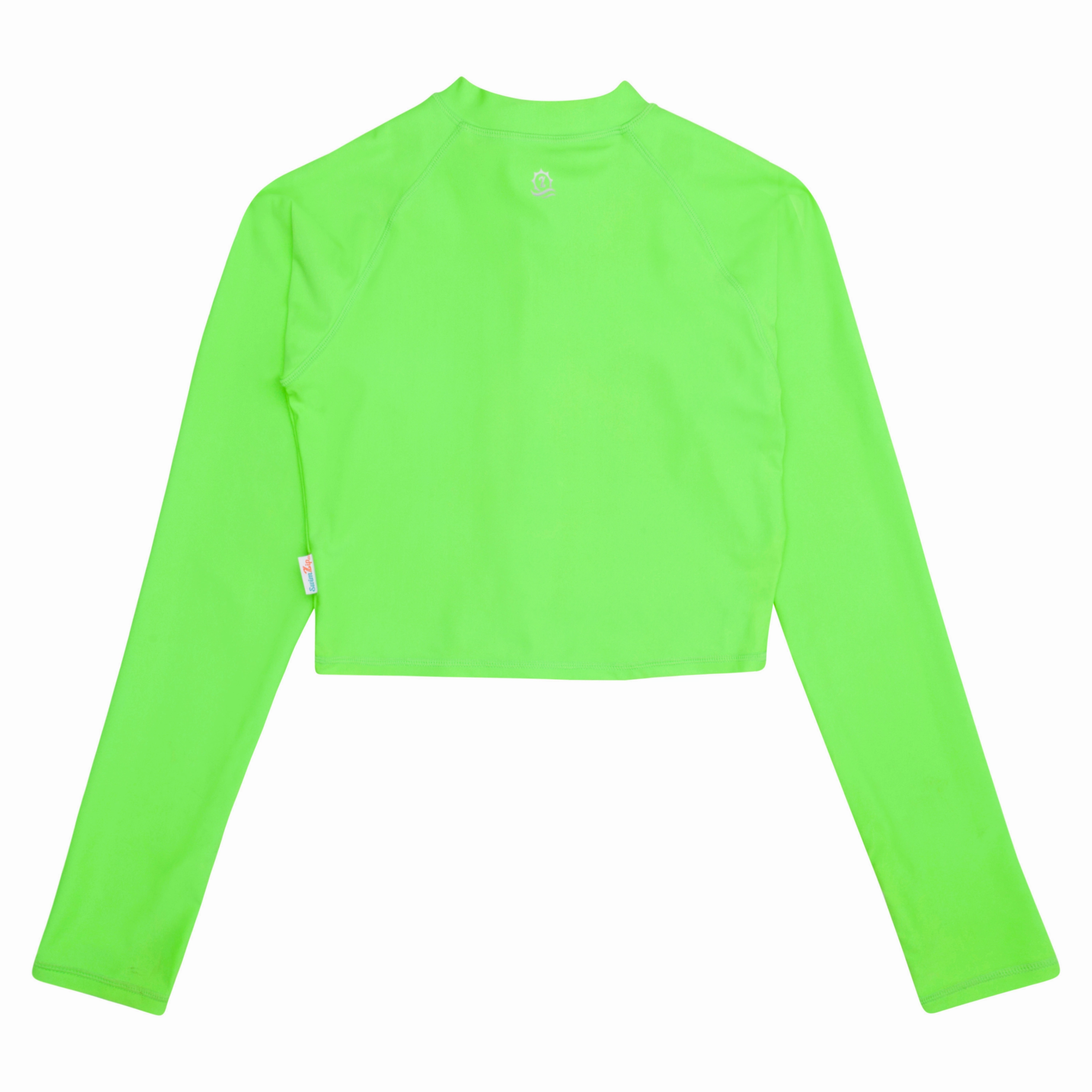 Women's Long Sleeve Crop Rash Guard | ???Neon Green???