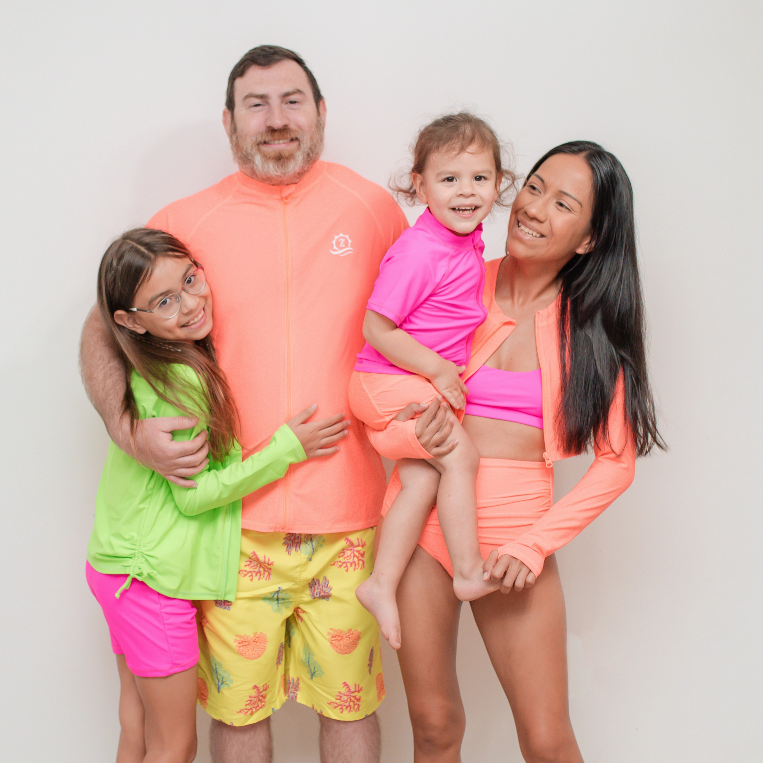Women's Long Sleeve Crop Rash Guard | ???Neon Orange"