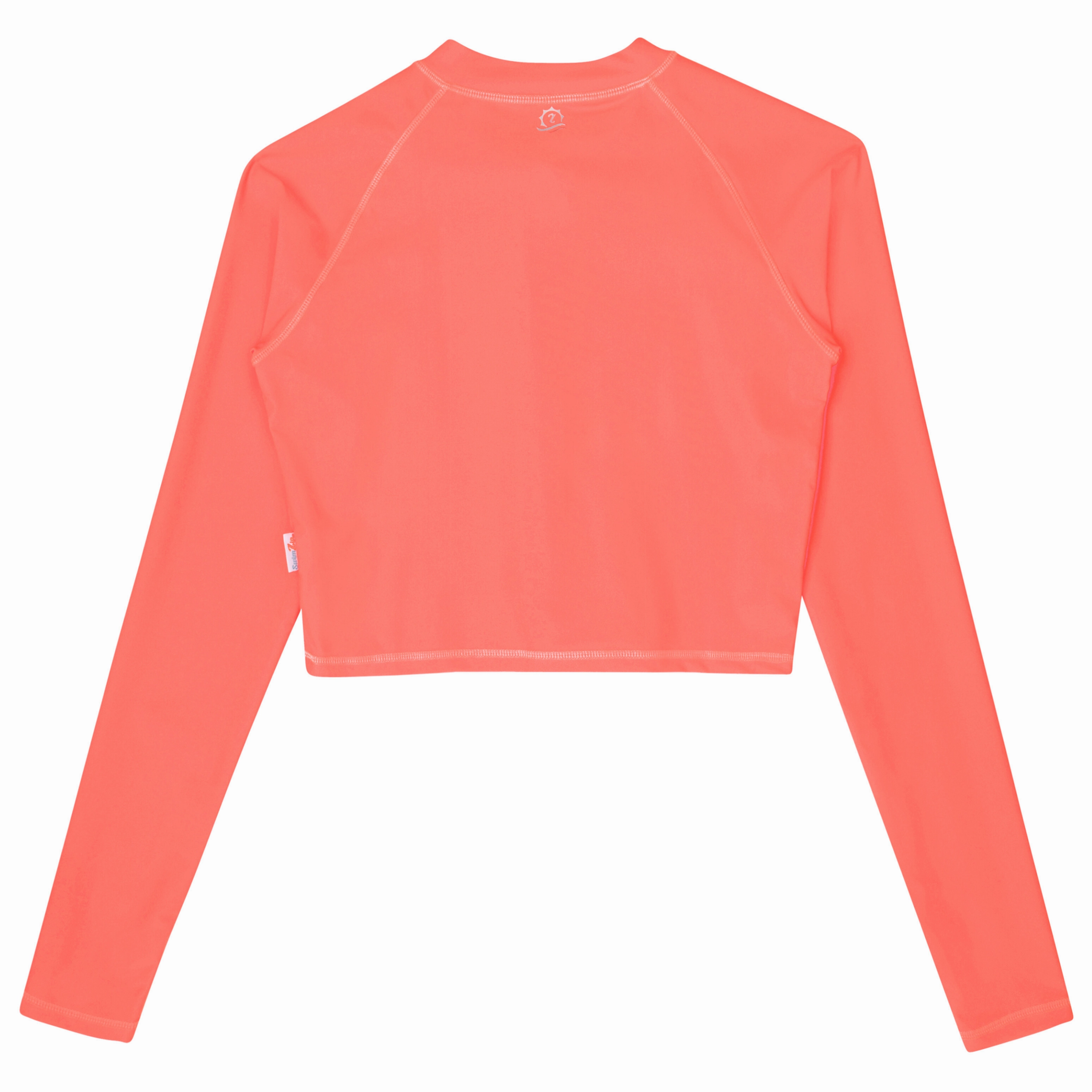 Women's Long Sleeve Crop Rash Guard | ???Neon Orange"