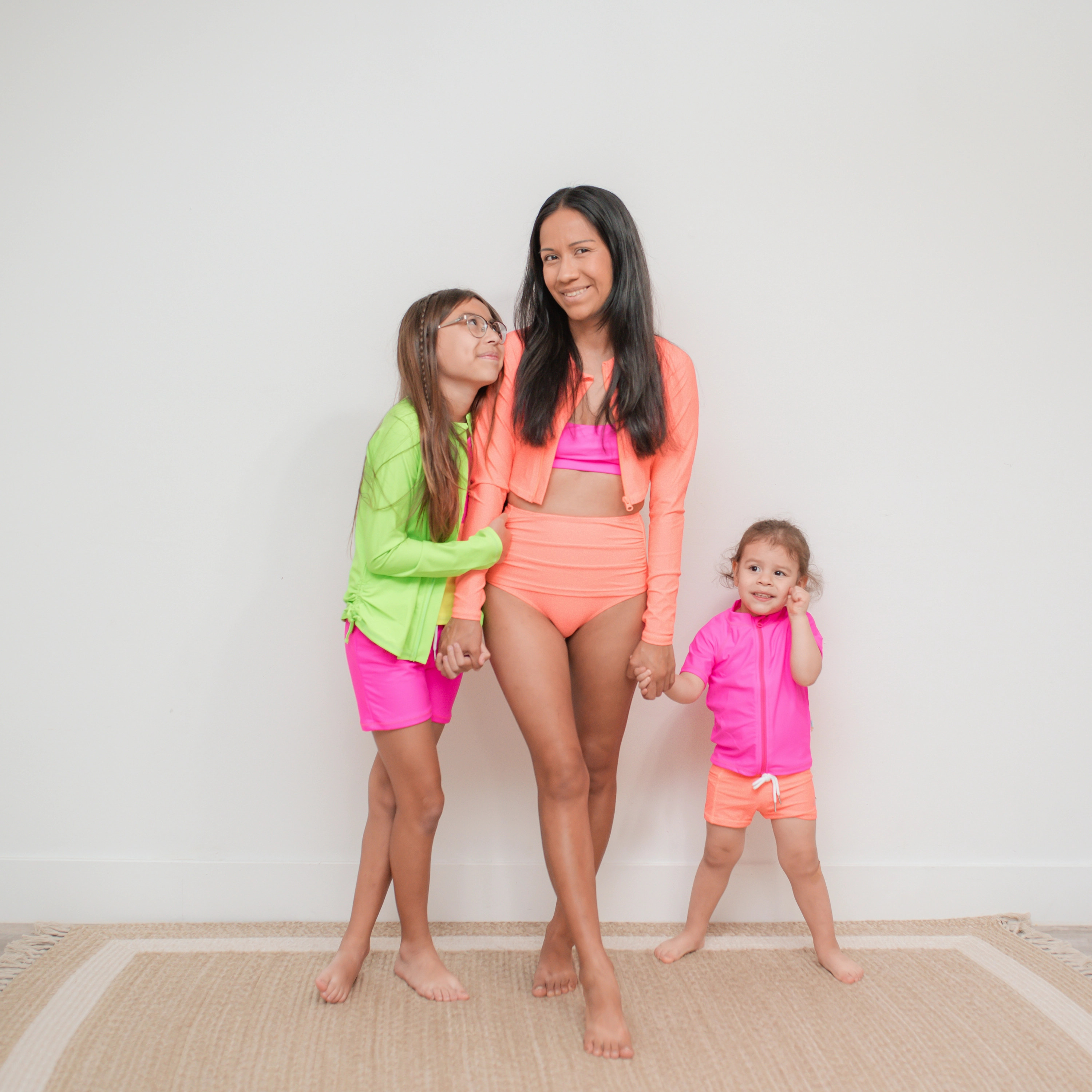 Women's Long Sleeve Crop Rash Guard | ???Neon Orange"