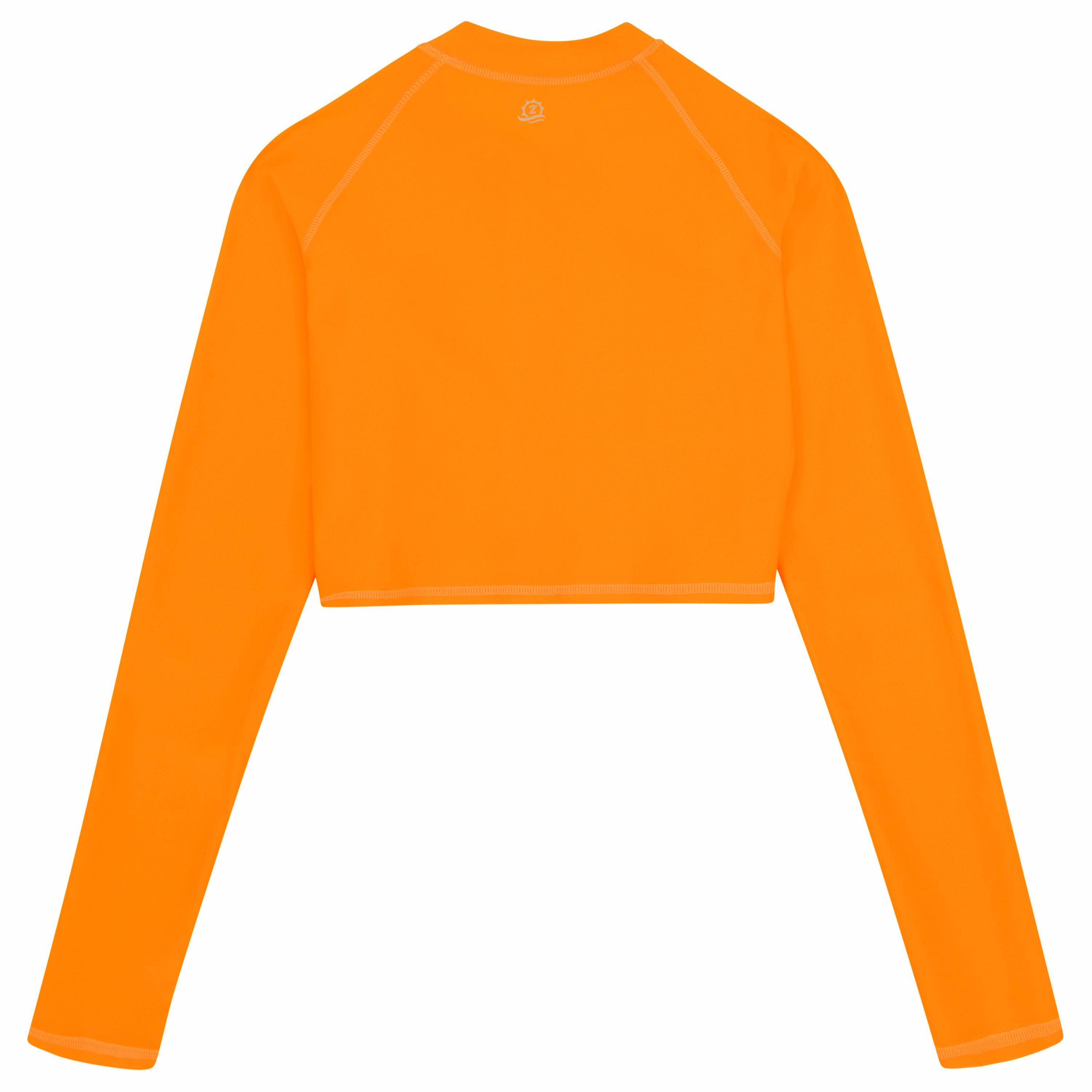 Women's Long Sleeve Crop Rash Guard | ???Orange"