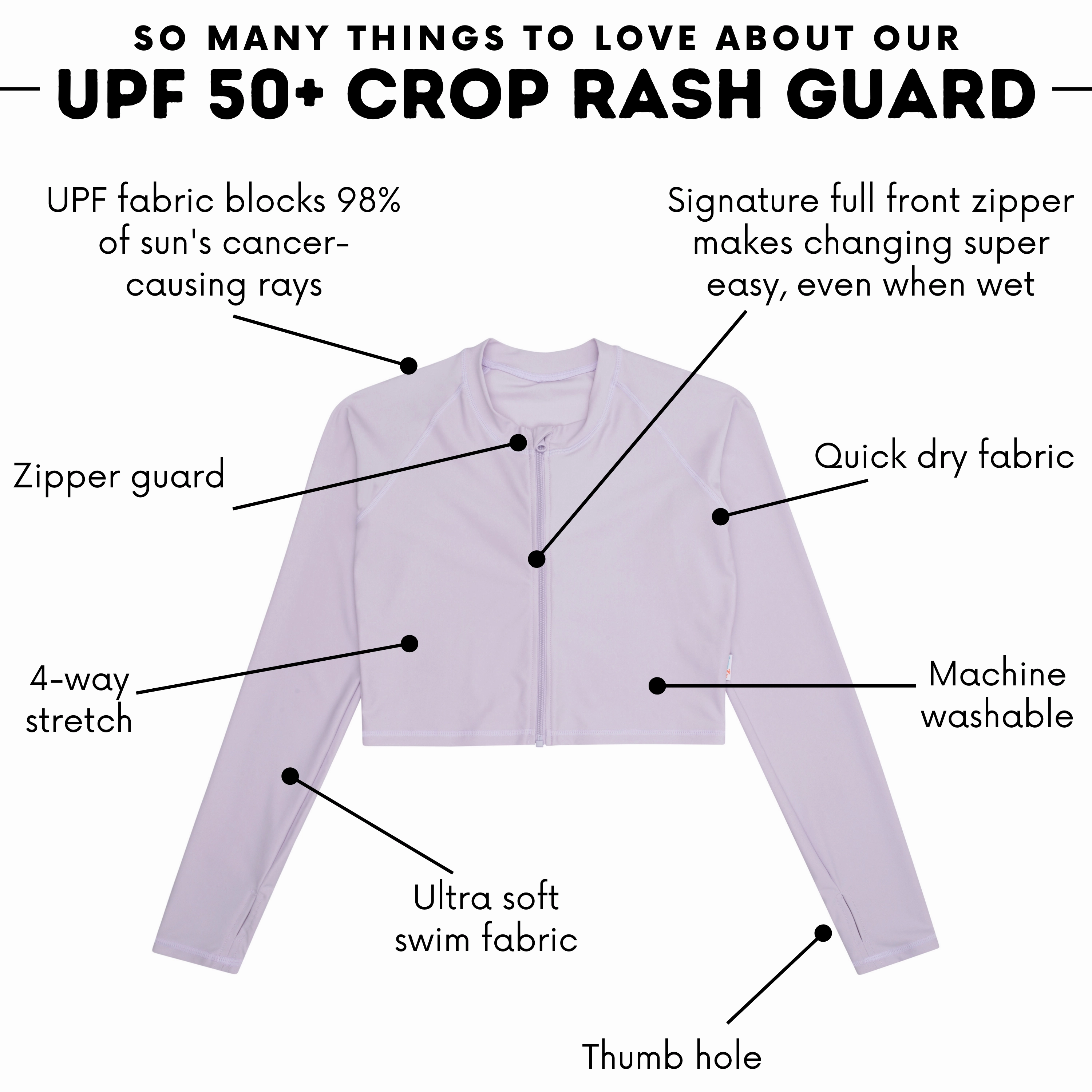 Women's Long Sleeve Crop Rash Guard | ???Orchid???