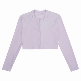 Women's Long Sleeve Crop Rash Guard | ???Orchid???