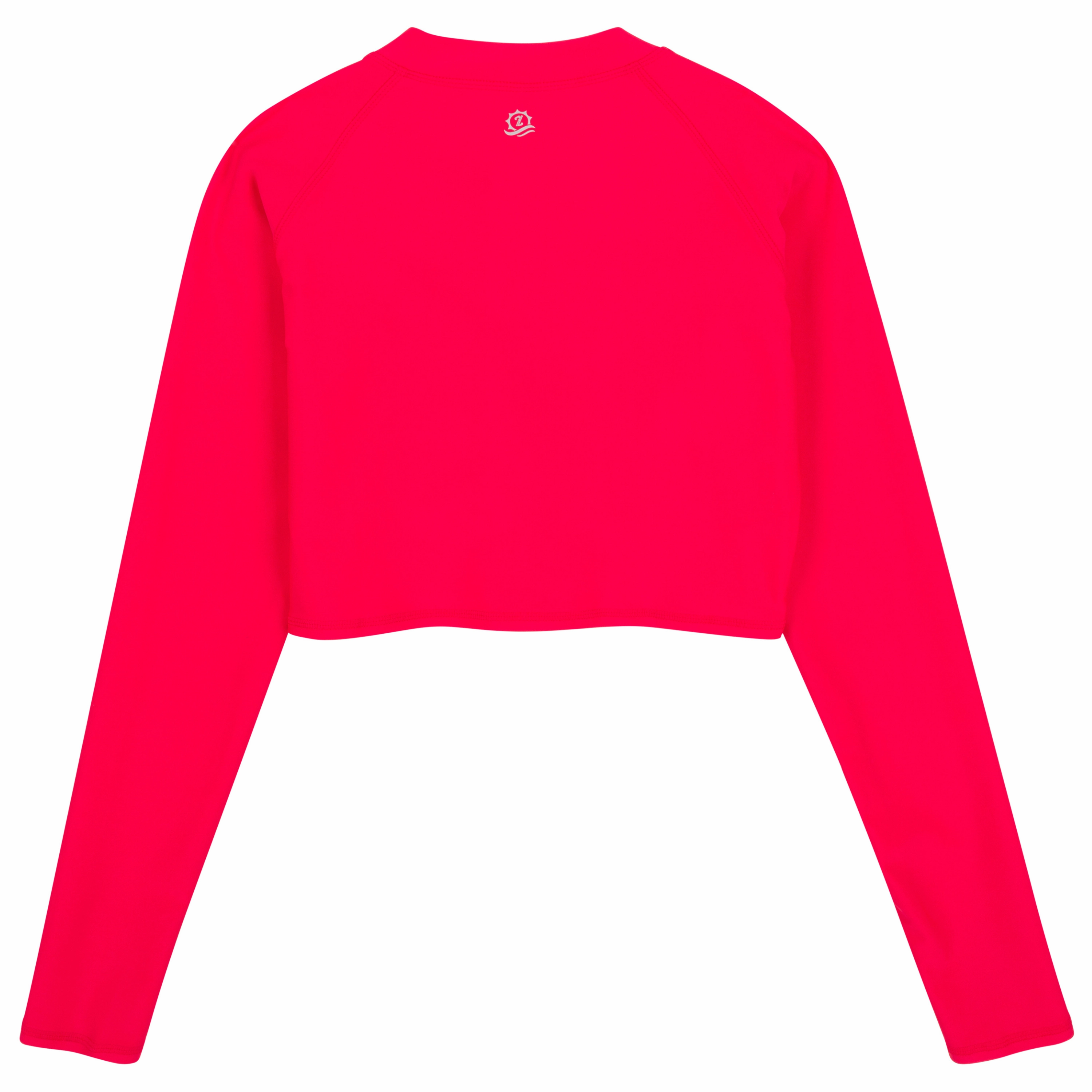 Women's Long Sleeve Crop Rash Guard | ???Red"