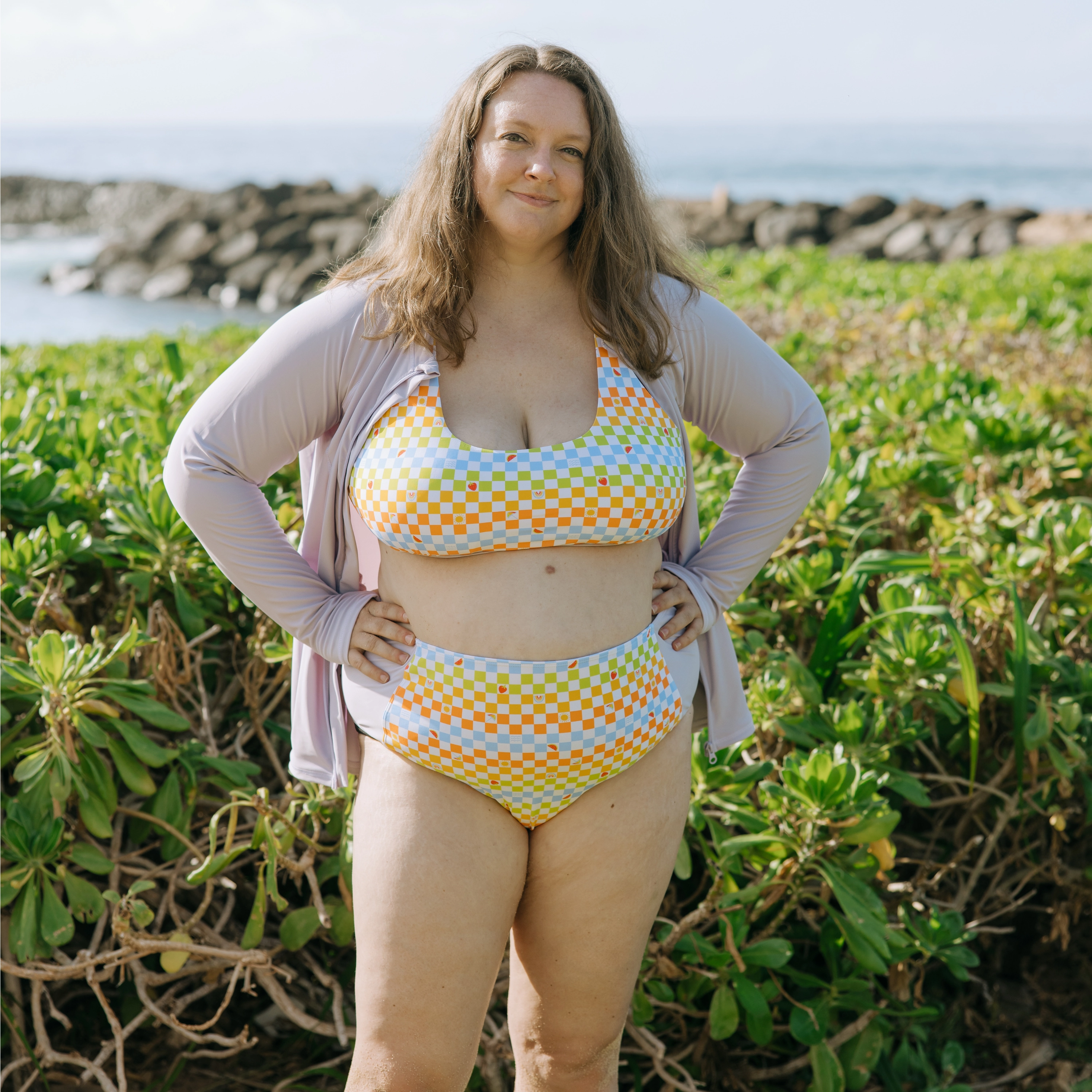 Women's Long Sleeve Rash Guard with Pockets | "Orchid"