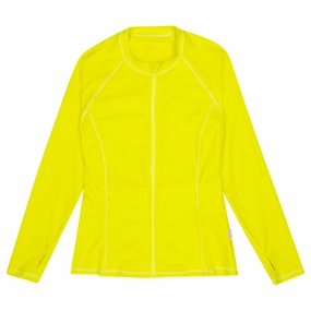 Women's Long Sleeve Rash Guard with Pockets | "Sulphur Yellow"