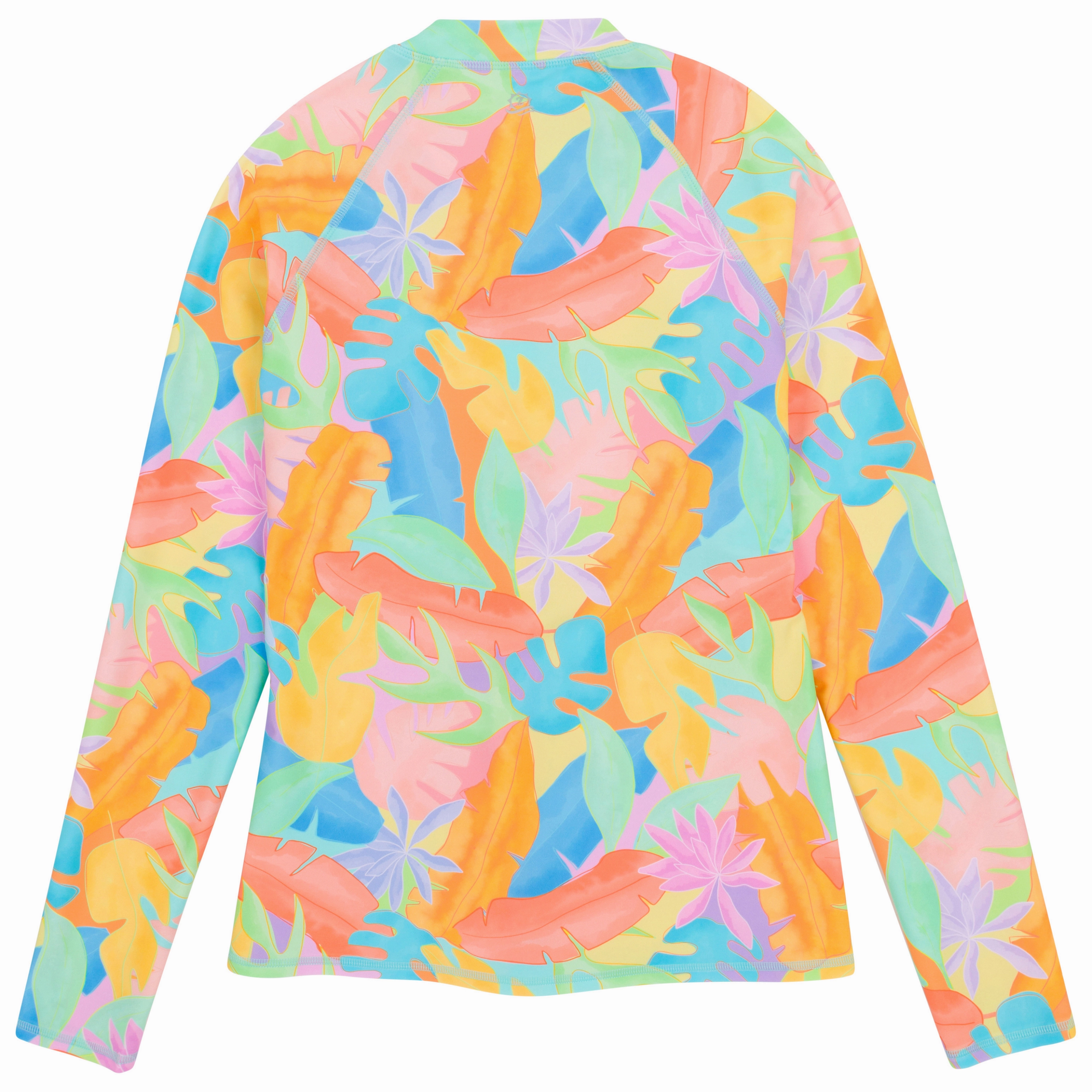 Women's Long Sleeve Rash Guard with Pockets | "Vibrant Vacay"