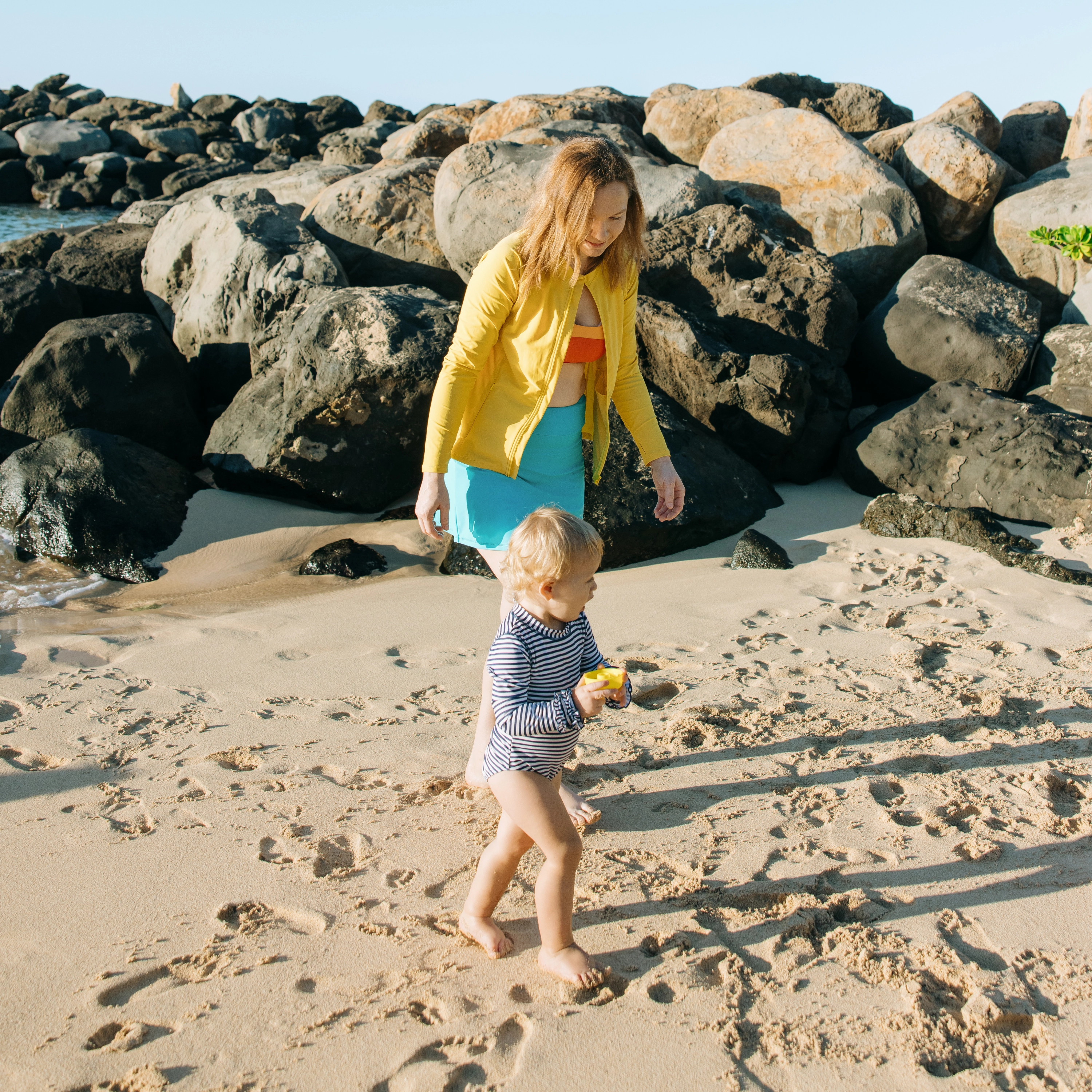 Women's Long Sleeve Rash Guard with Pockets | "Yellow"
