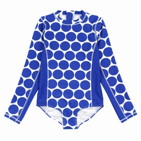 Women's Long Sleeve Surf Suit (One Piece Bodysuit) - "Oversized Dot???