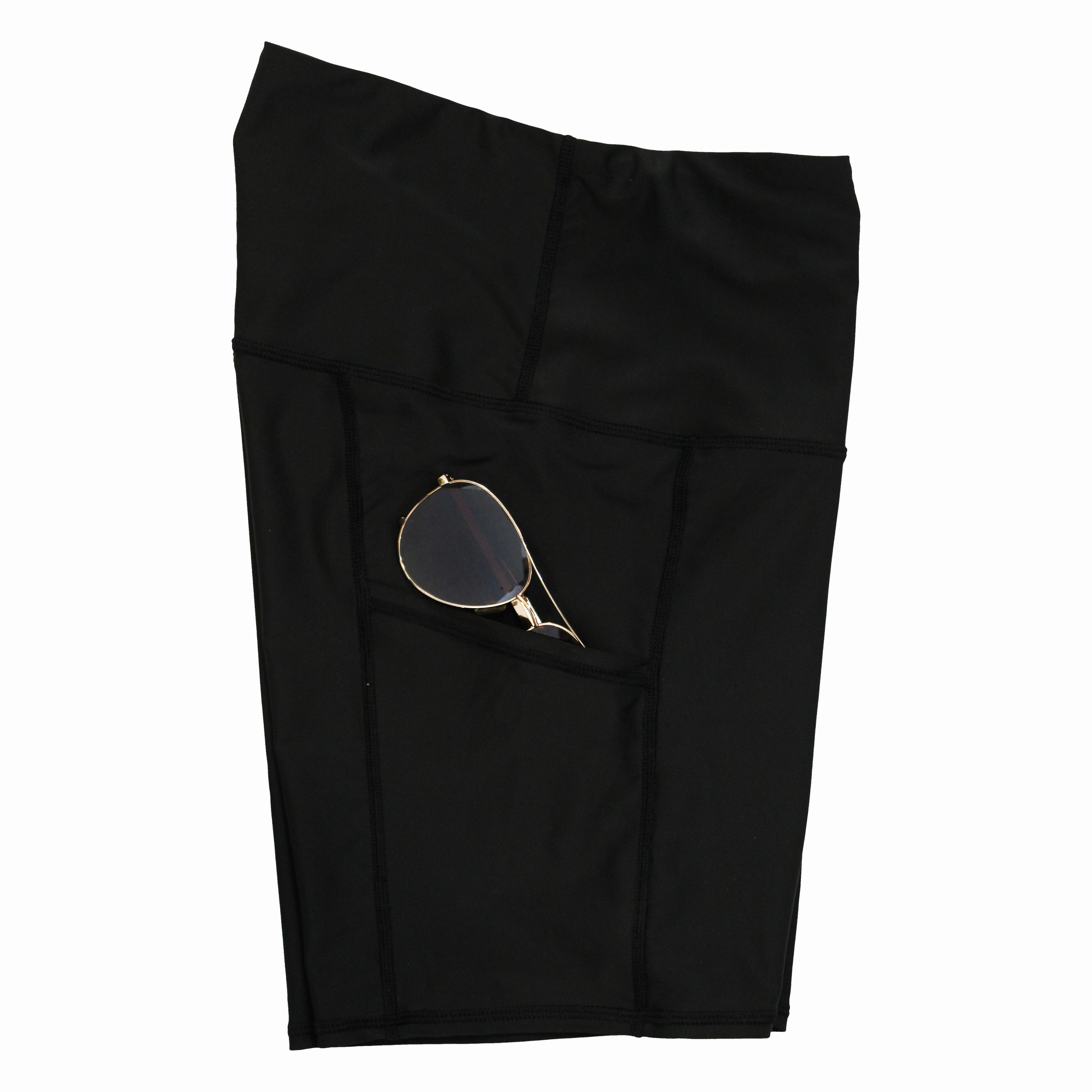 Women's Long Swim Bike Short with Pocket | ???Black???