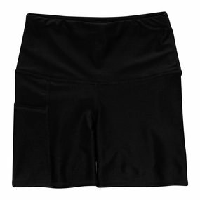 Women's Long Swim Bike Short with Pocket | ???Black???
