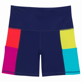 Women's Long Swim Bike Short with Pocket | ???Color Pop???