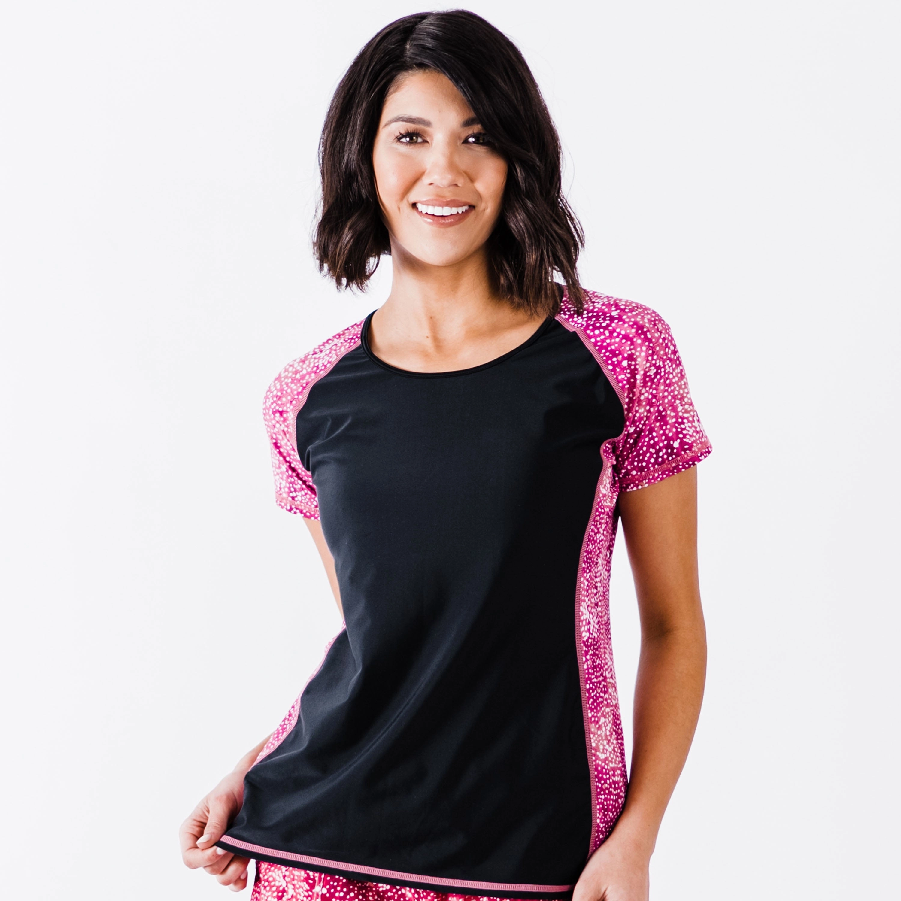 Women's Loose Fit Short Sleeve Adele Swim Top