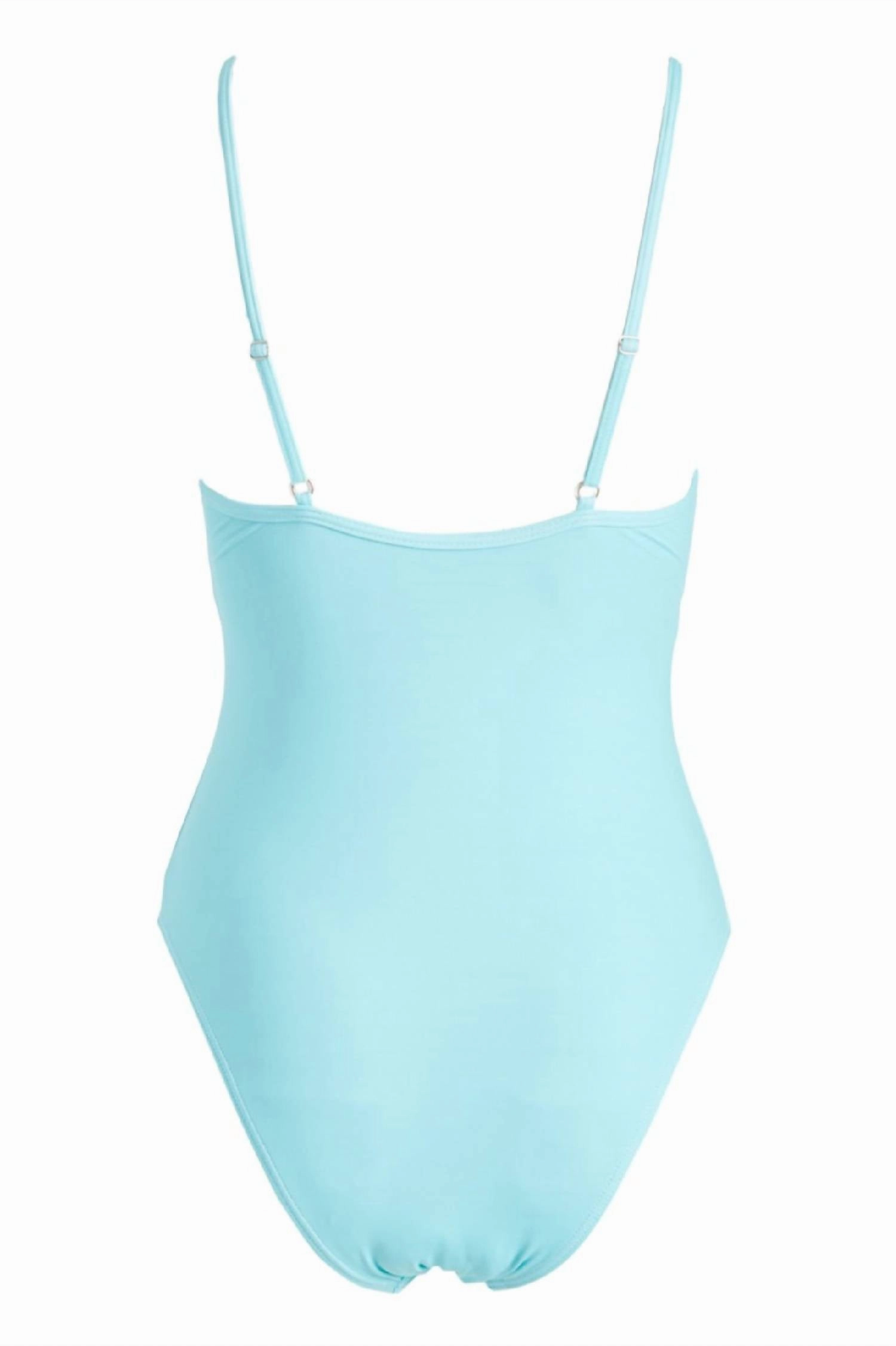 Women's Mother-Daughter Duo One Piece In Teal Eyelash