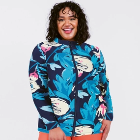 Women's Plus Long Sleeve Full-Zip Nora Swim Top