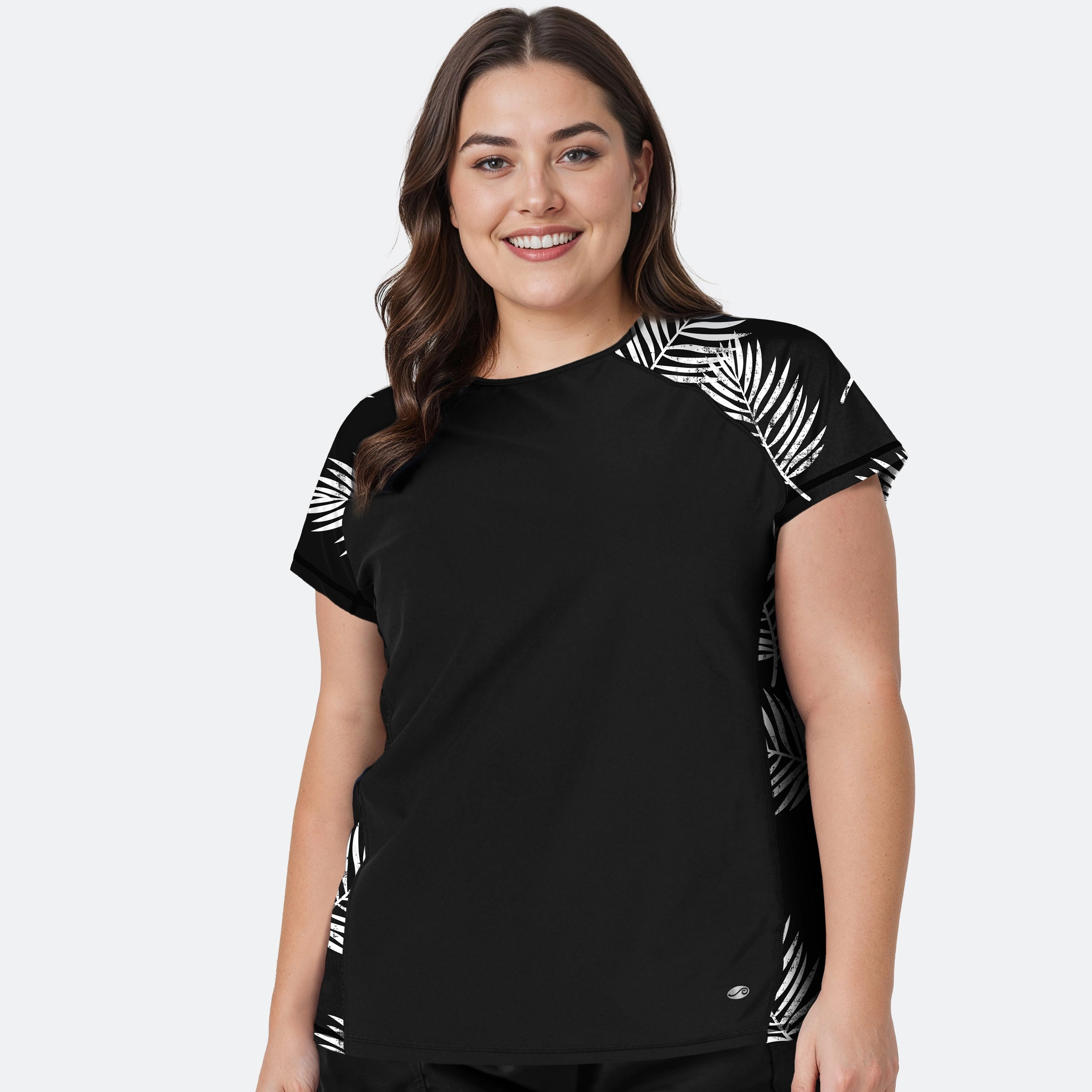 Women's Plus Loose Fit Short Sleeve Adele Swim Top