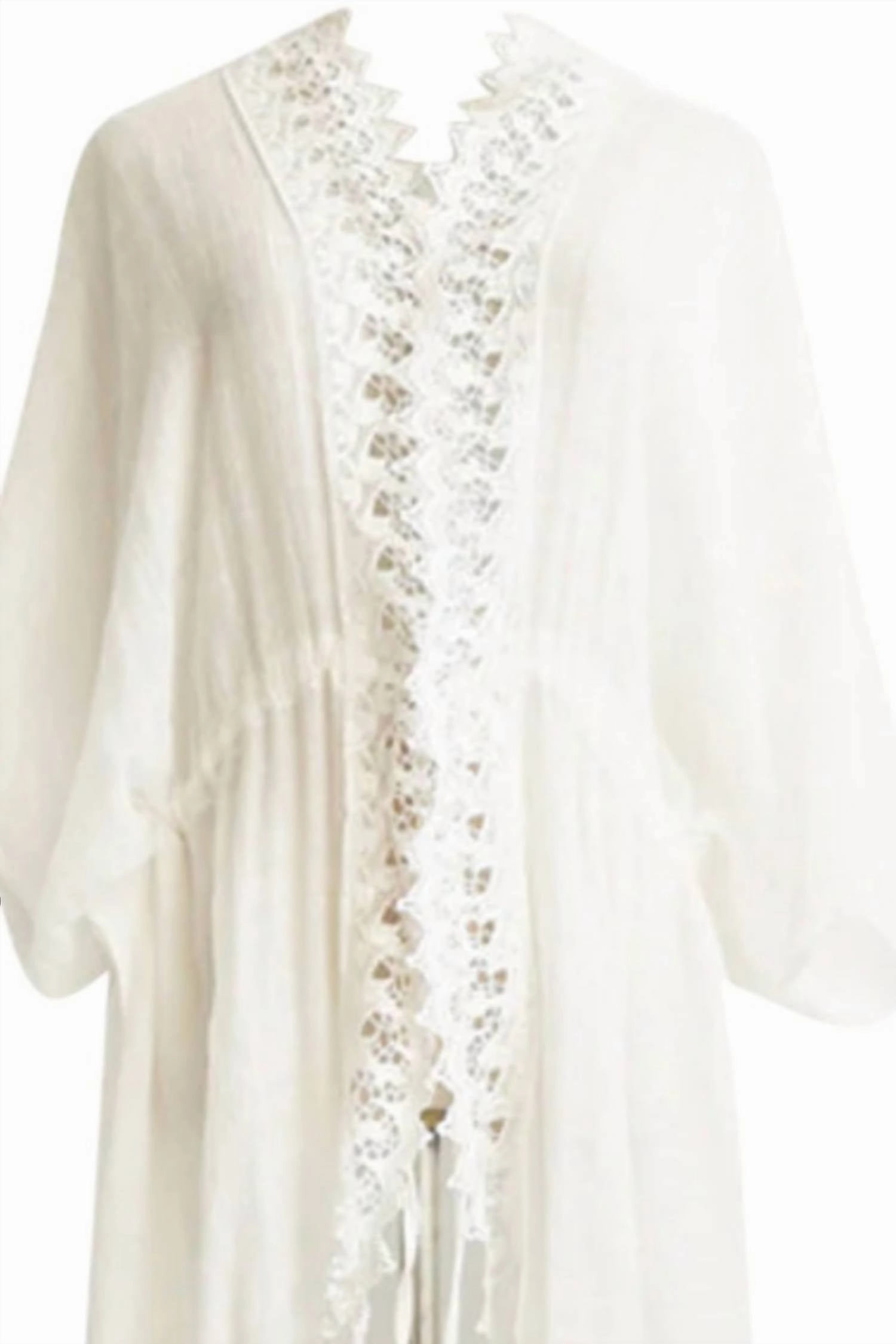 Women's Plus Size Lace Cover Up In White