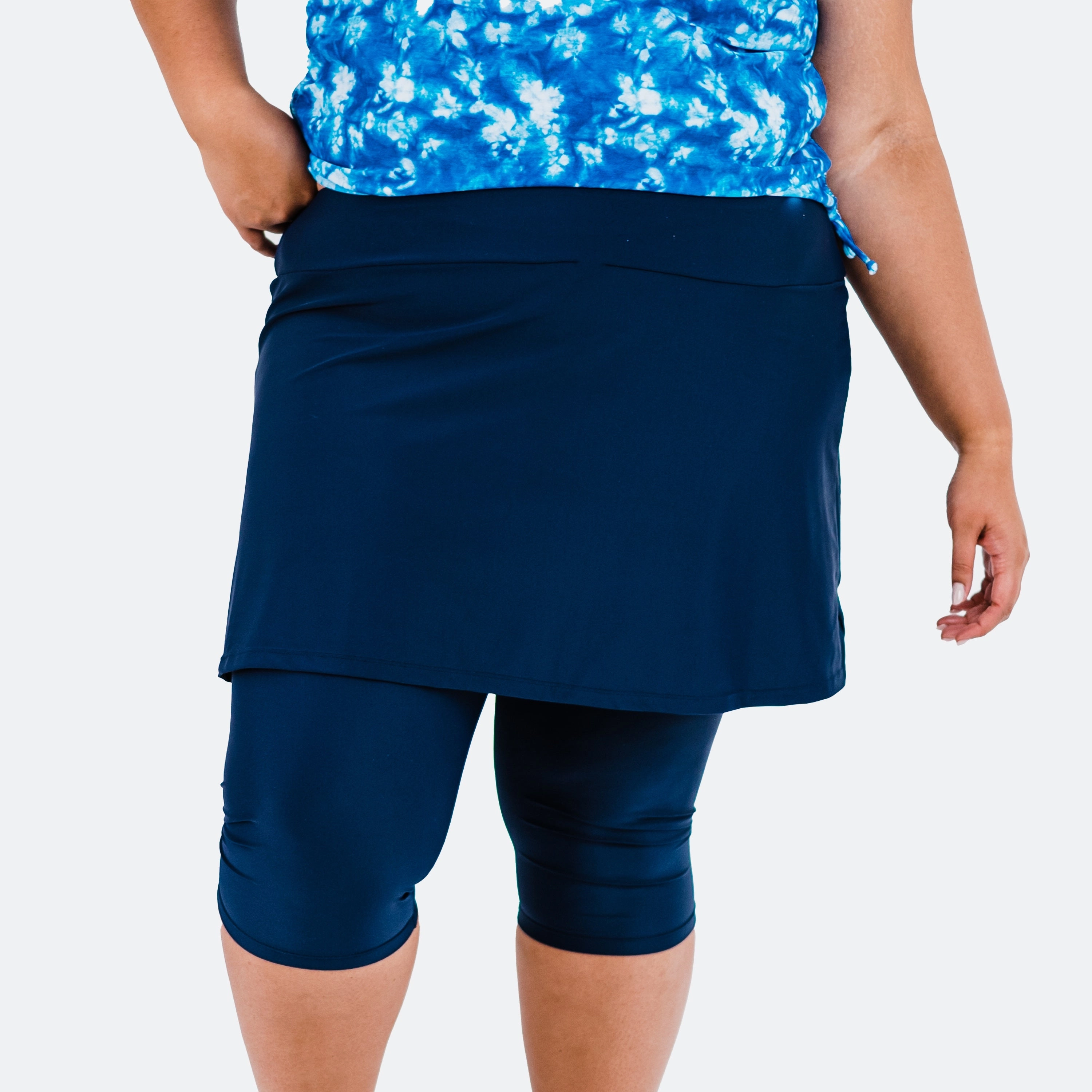 Women's Plus Skirted Swim Capris
