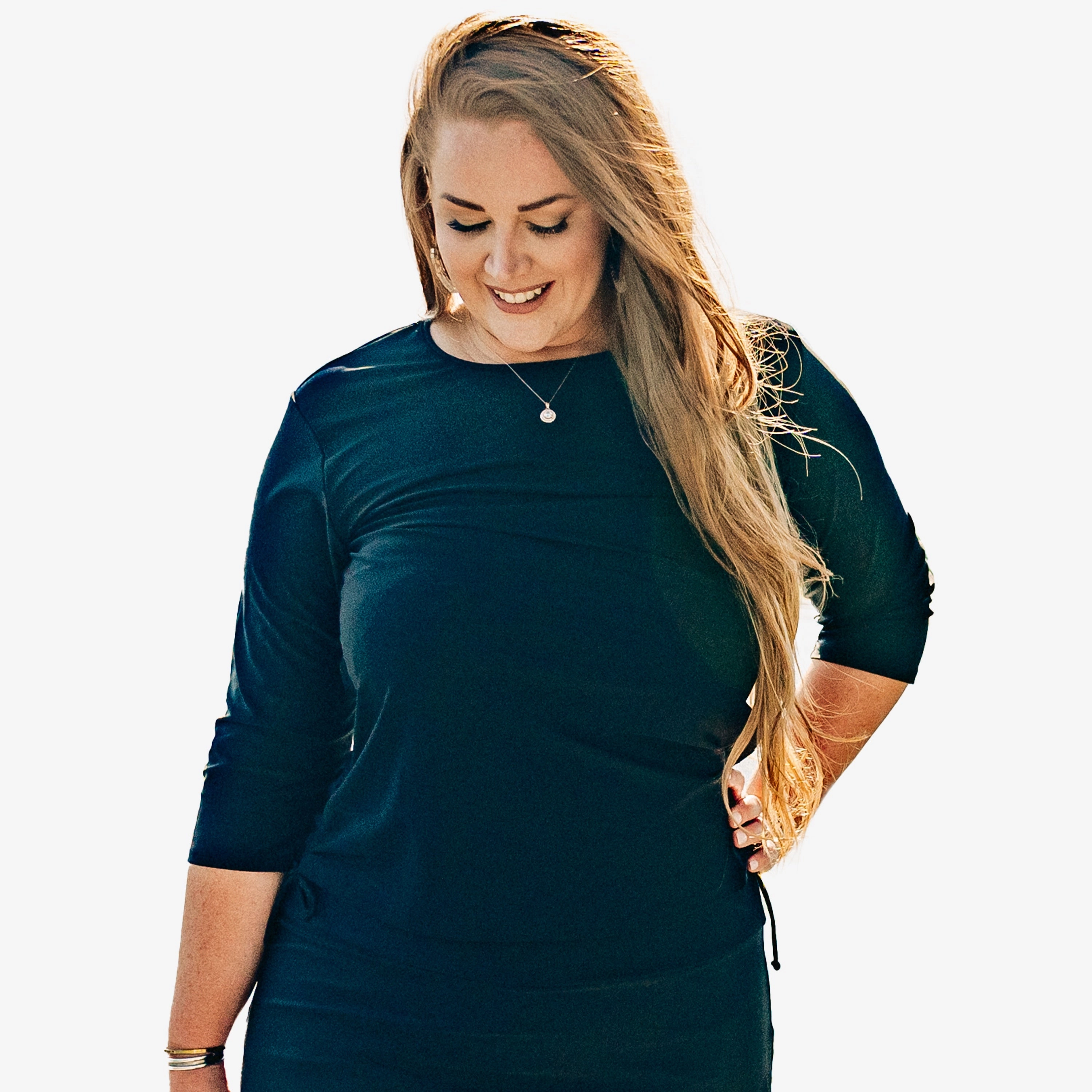 Women's Plus Women's 3/4 Sleeve Rash Guard Margaux Swim Top