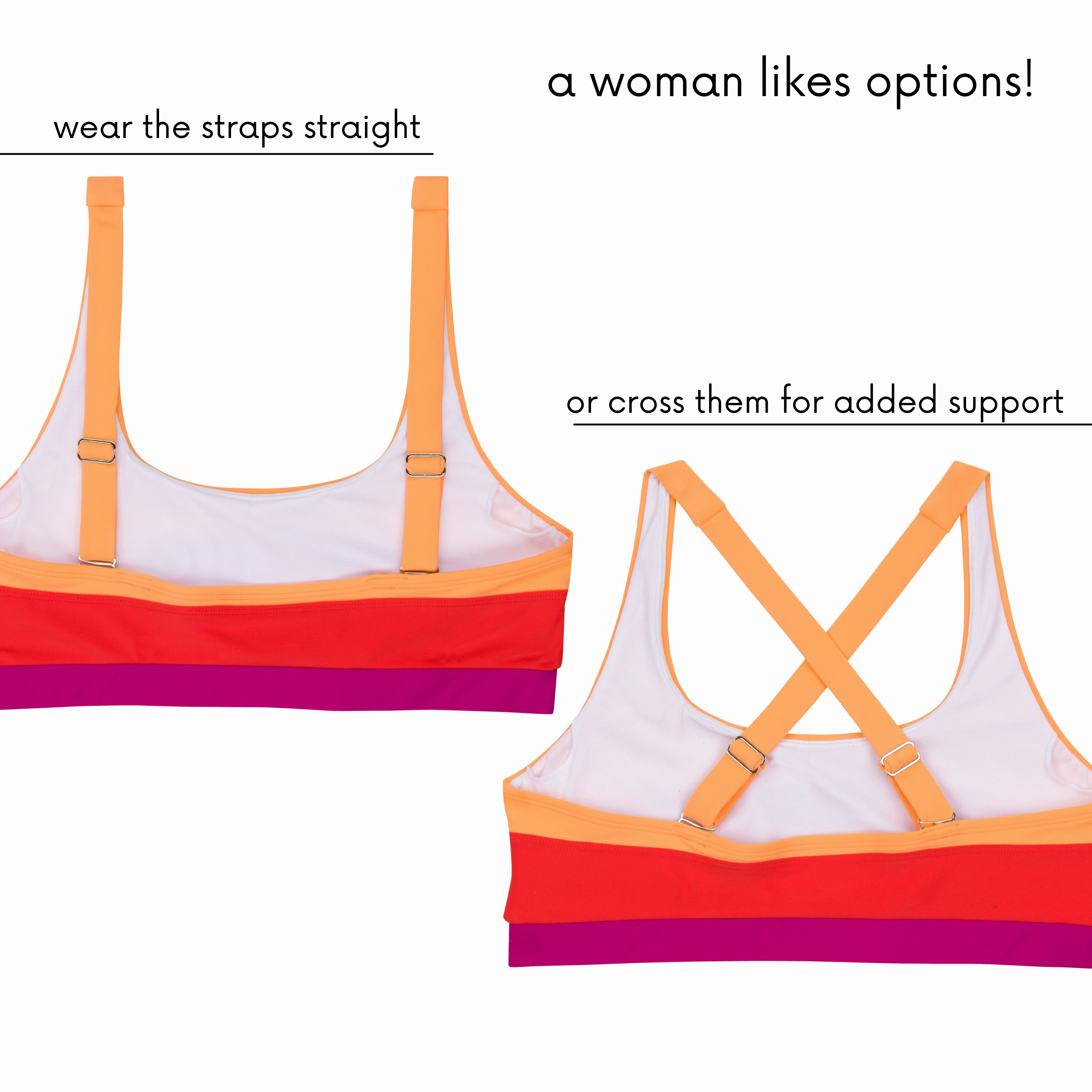 Women's Scoop Neck Bikini Top | "Color Pop"