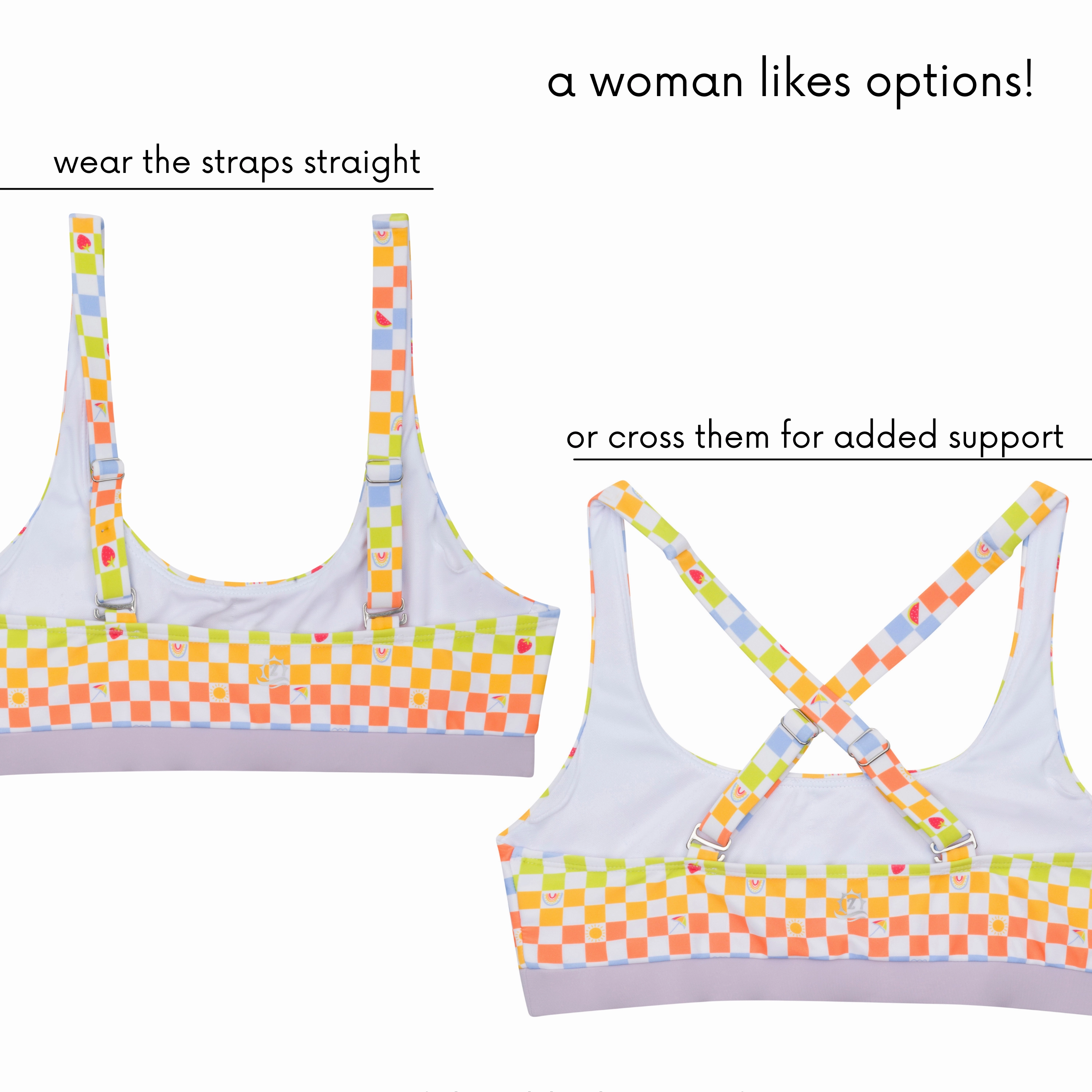 Women's Scoop Neck Bikini Top | "Gamified"