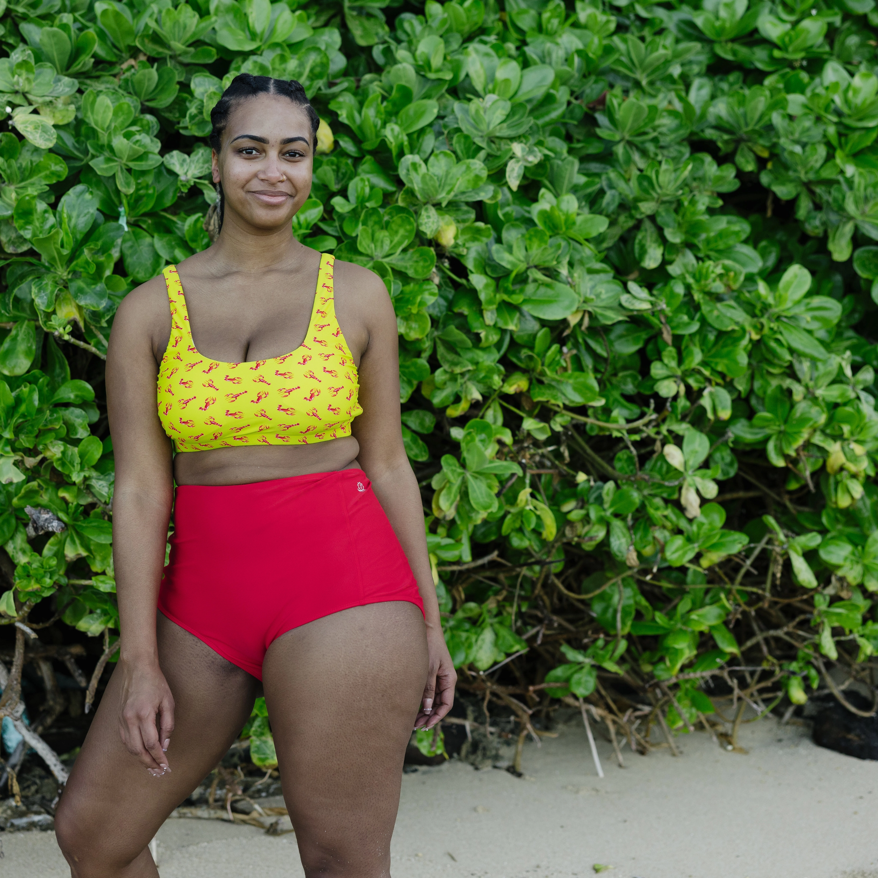 Women's Scoop Neck Bikini Top | "Lobster"