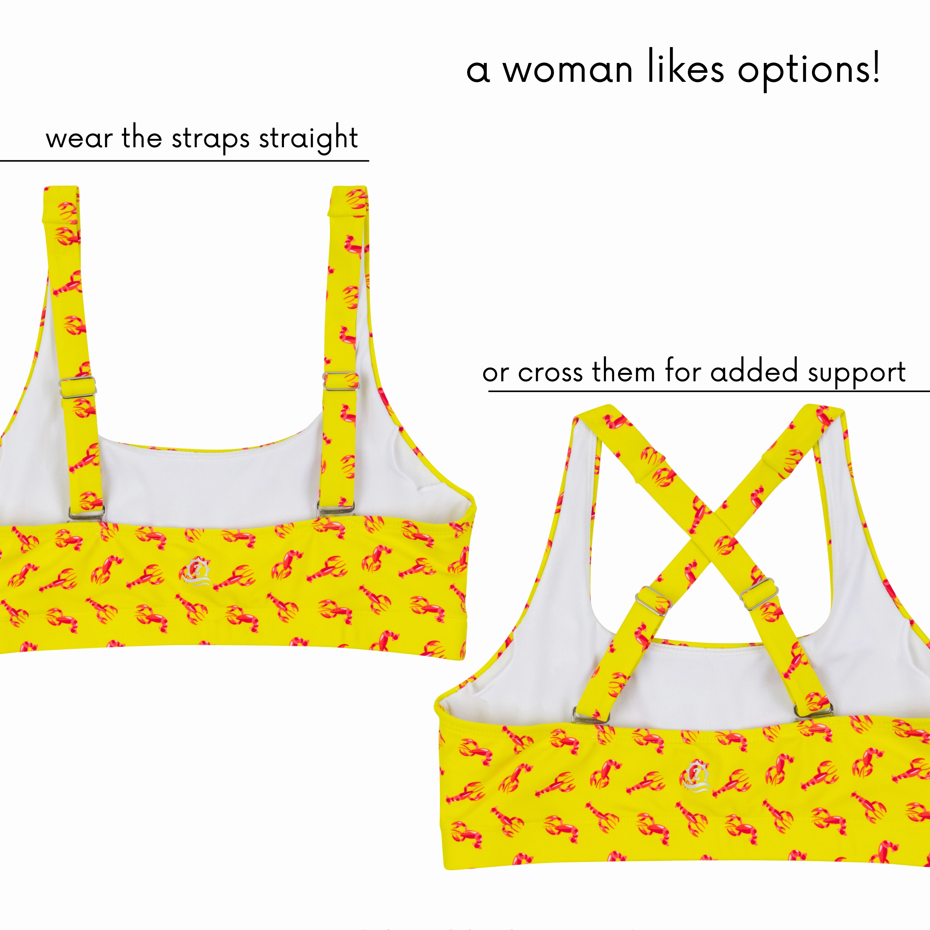 Women's Scoop Neck Bikini Top | "Lobster"