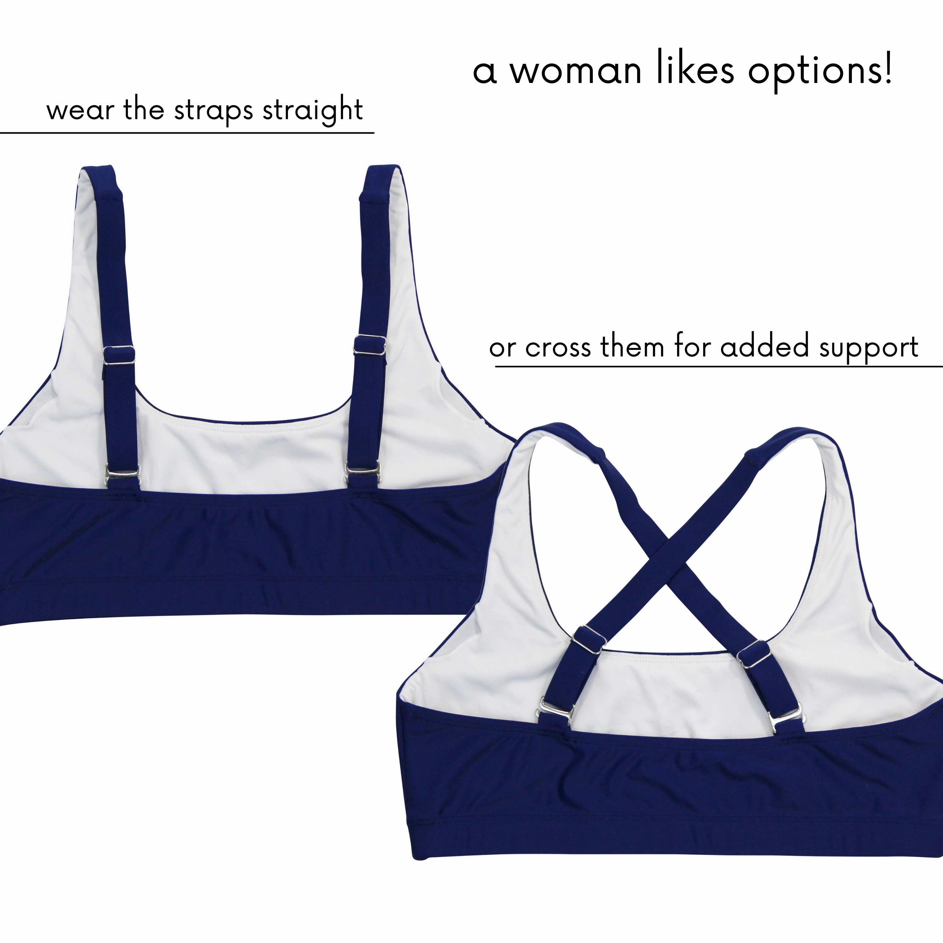 Women's Scoop Neck Bikini Top | "Navy"