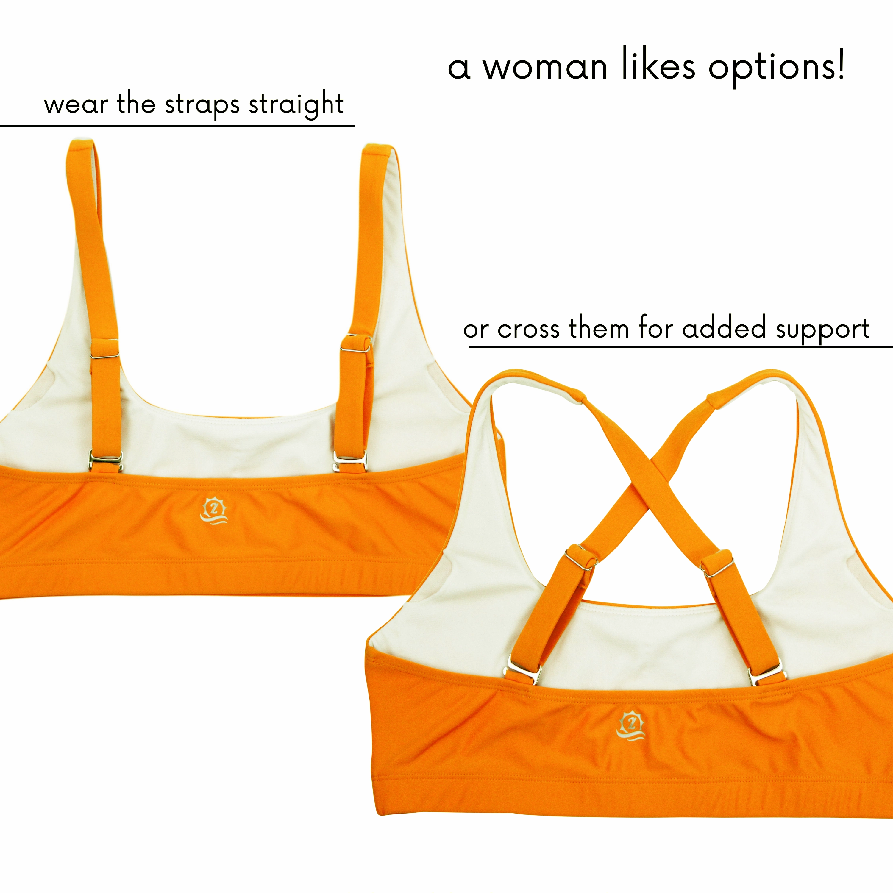 Women's Scoop Neck Bikini Top | "Orange"