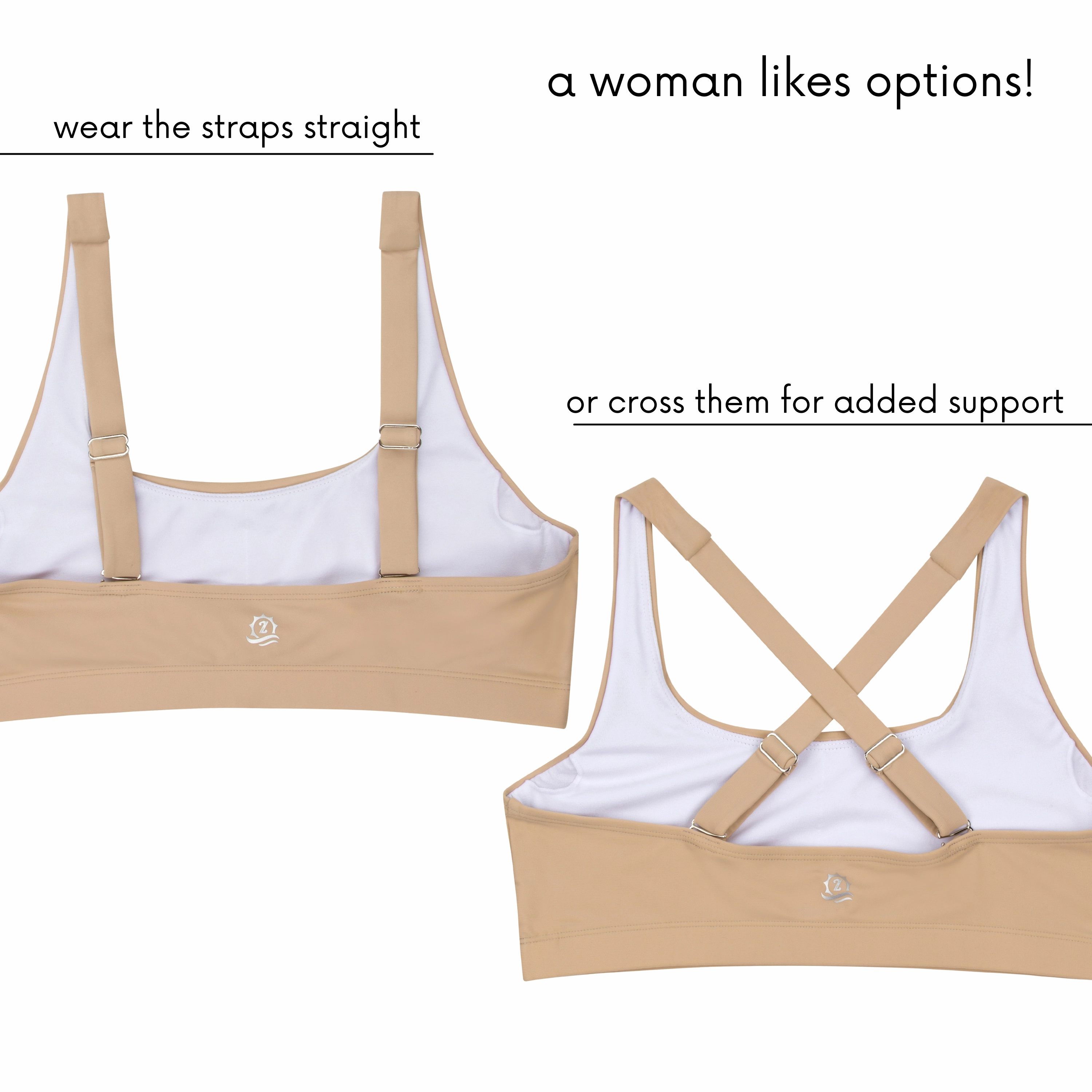 Women's Scoop Neck Bikini Top | "Sandy Beach"