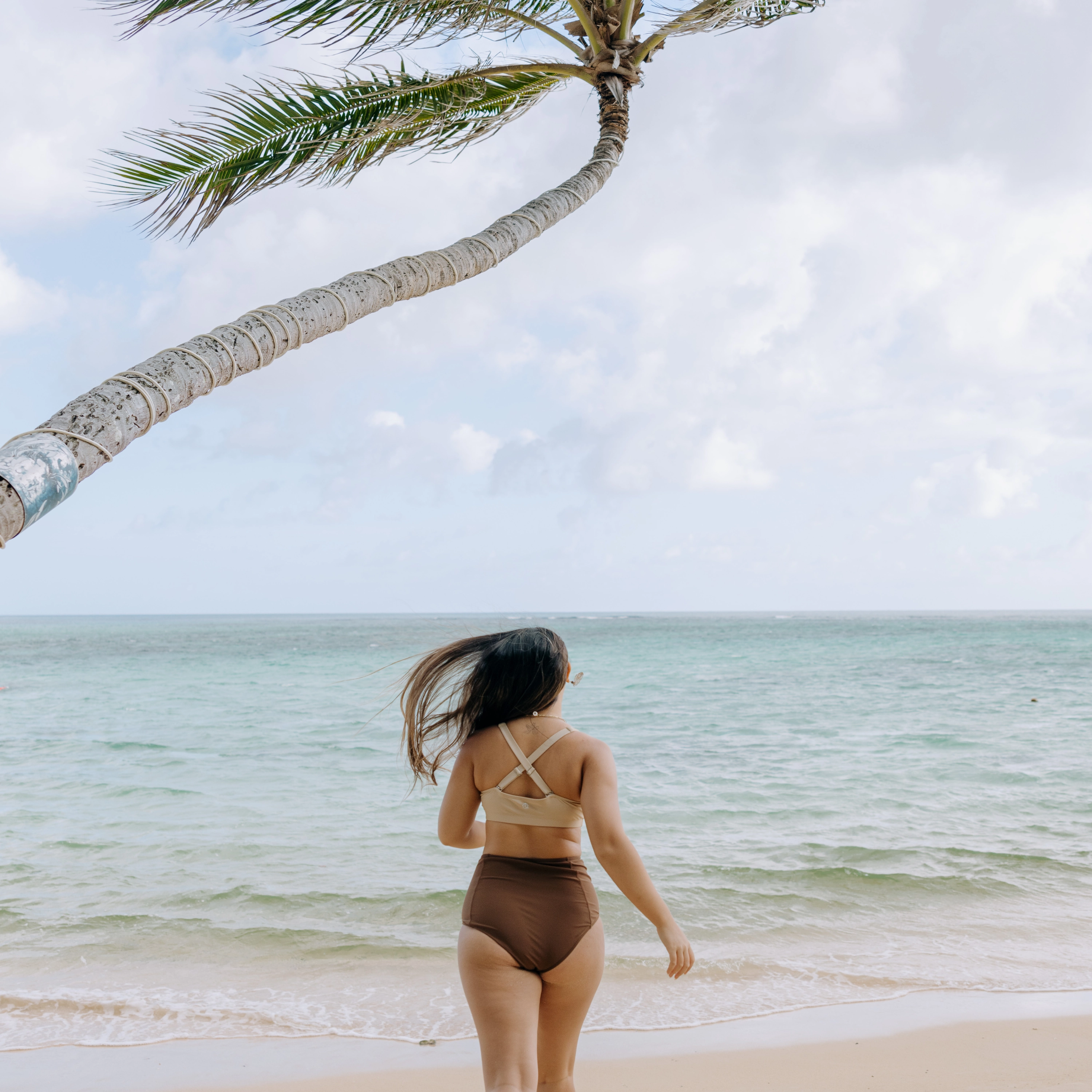 Women's Scoop Neck Bikini Top | "Sandy Beach"