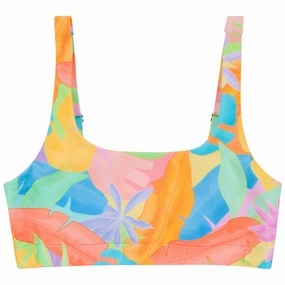 Women's Scoop Neck Bikini Top | "Vibrant Vacay"