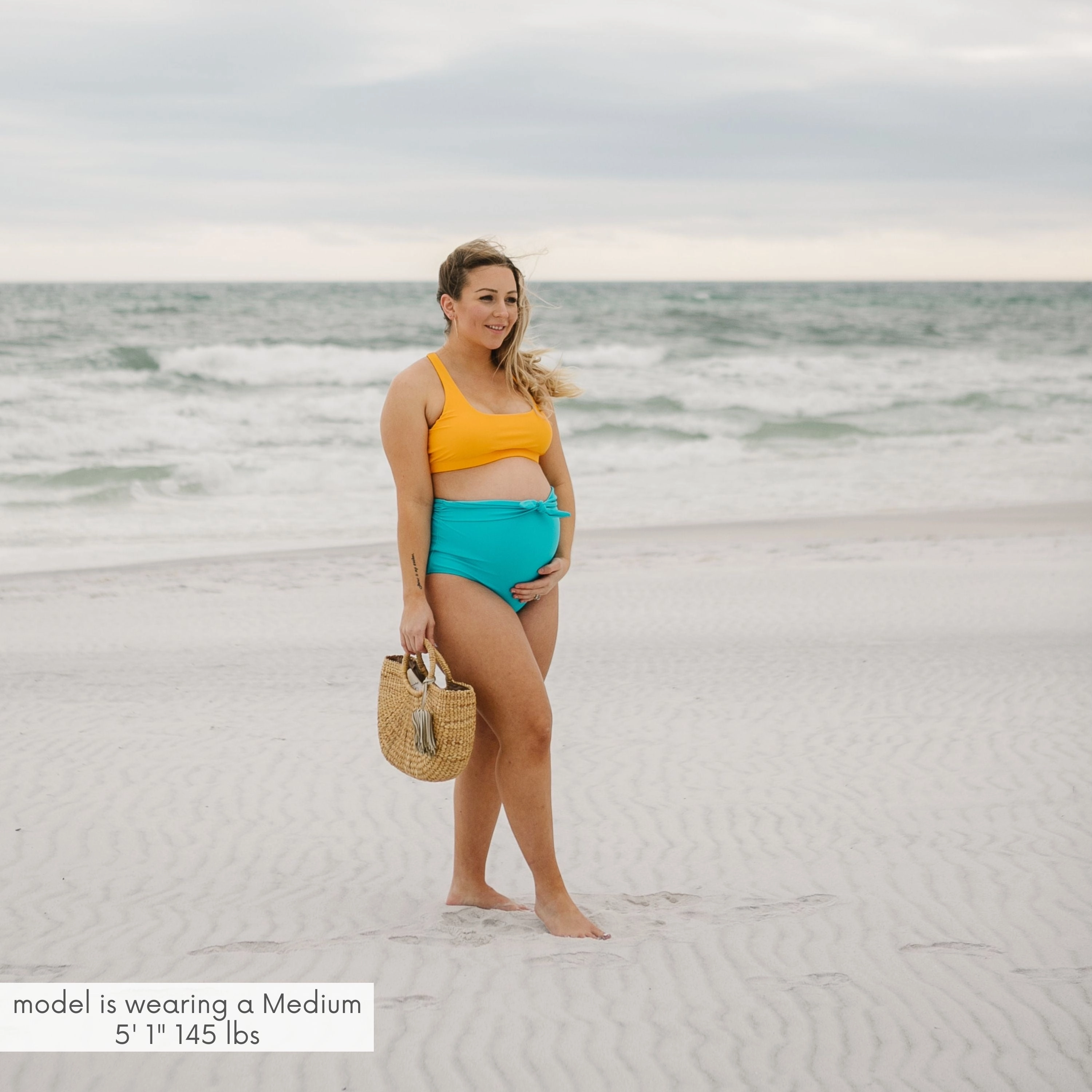 Women's Scoop Neck Bikini Top | "Zinnia"