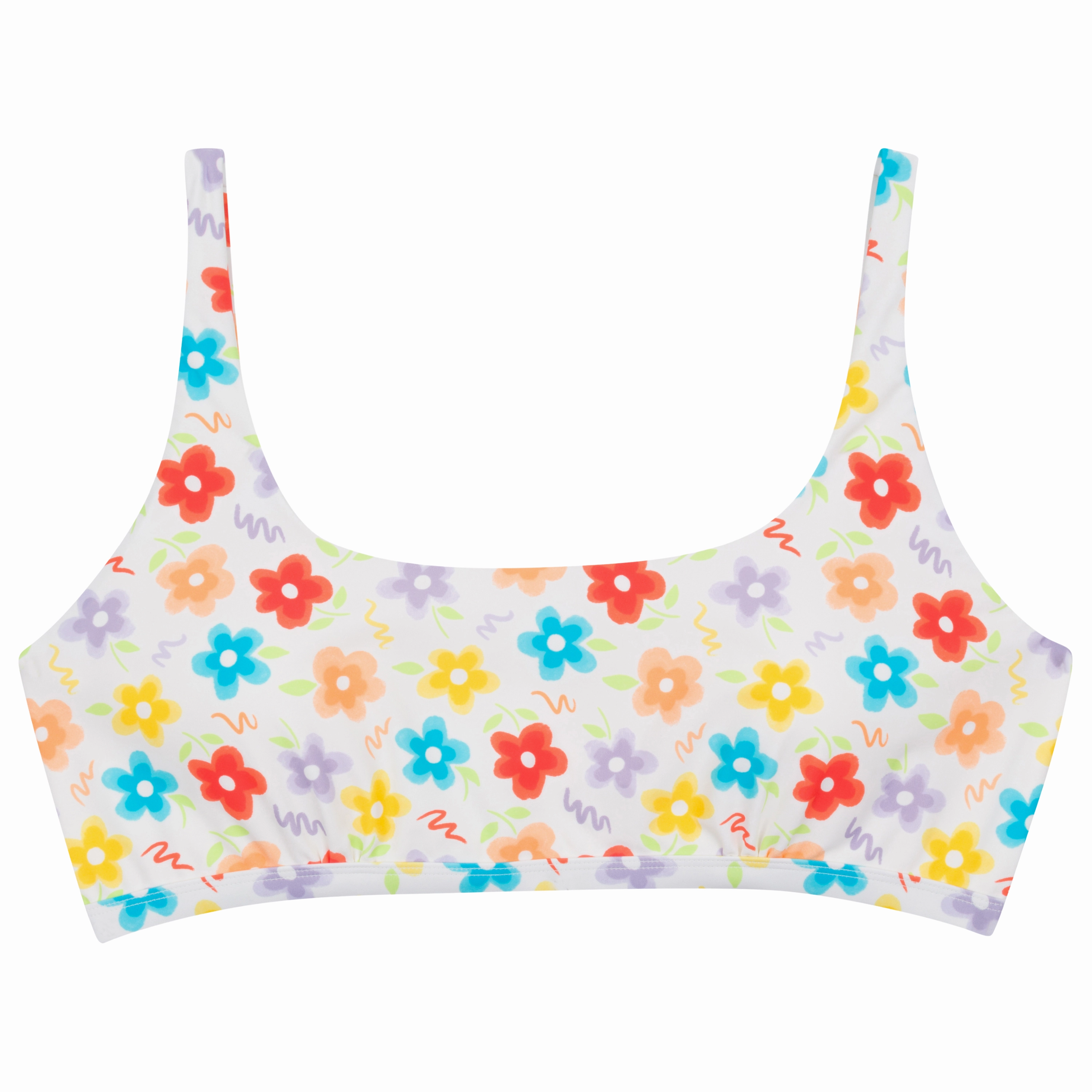 Women's Scoop Neck Bikini Top Plus Size | "Blossom"