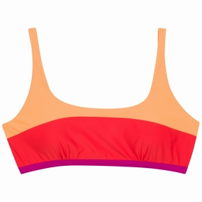 Women's Scoop Neck Bikini Top Plus Size | "Color Pop"