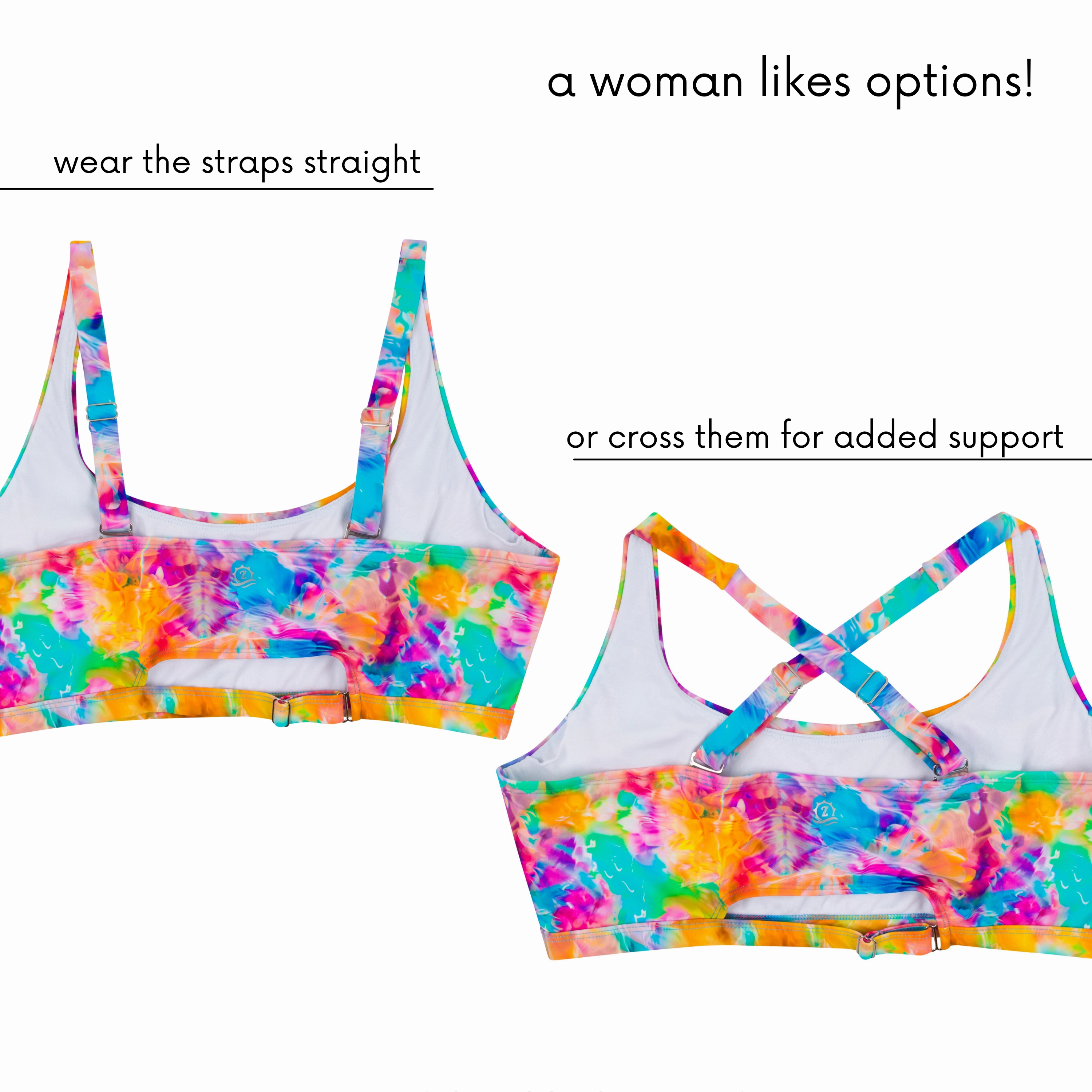 Women's Scoop Neck Bikini Top Plus Size | "Impressions"