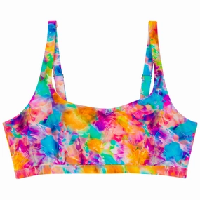 Women's Scoop Neck Bikini Top Plus Size | "Impressions"