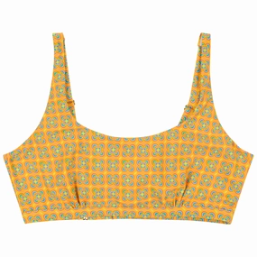 Women's Scoop Neck Bikini Top Plus Size | "Kaleidoscope"