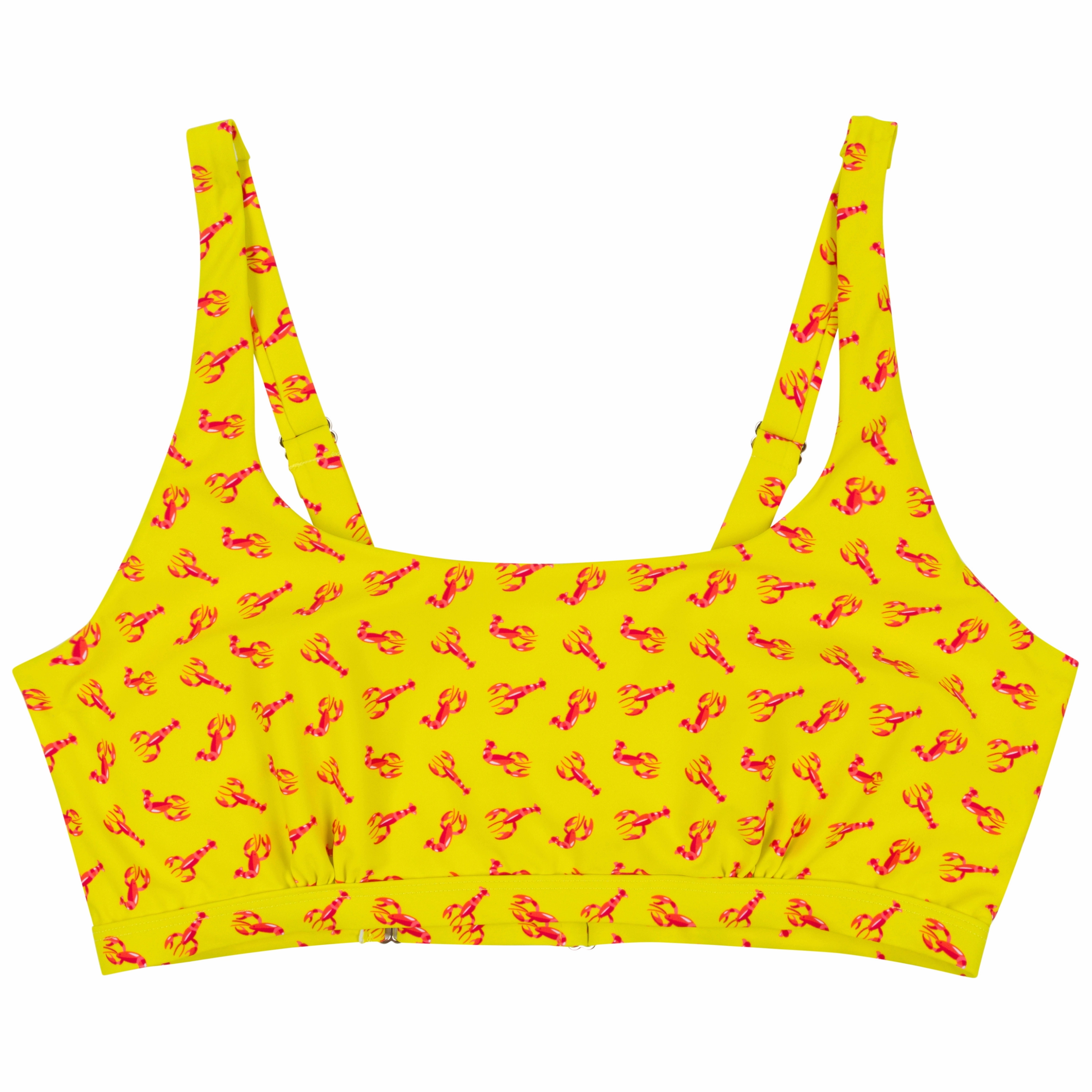 Women's Scoop Neck Bikini Top Plus Size | "Lobster"