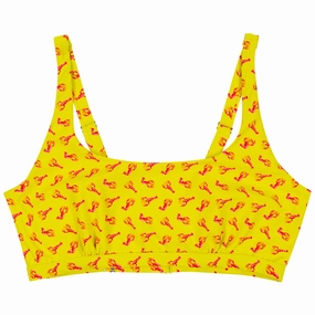 Women's Scoop Neck Bikini Top Plus Size | "Lobster"