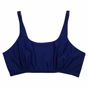 Women's Scoop Neck Bikini Top Plus Size | "Navy"