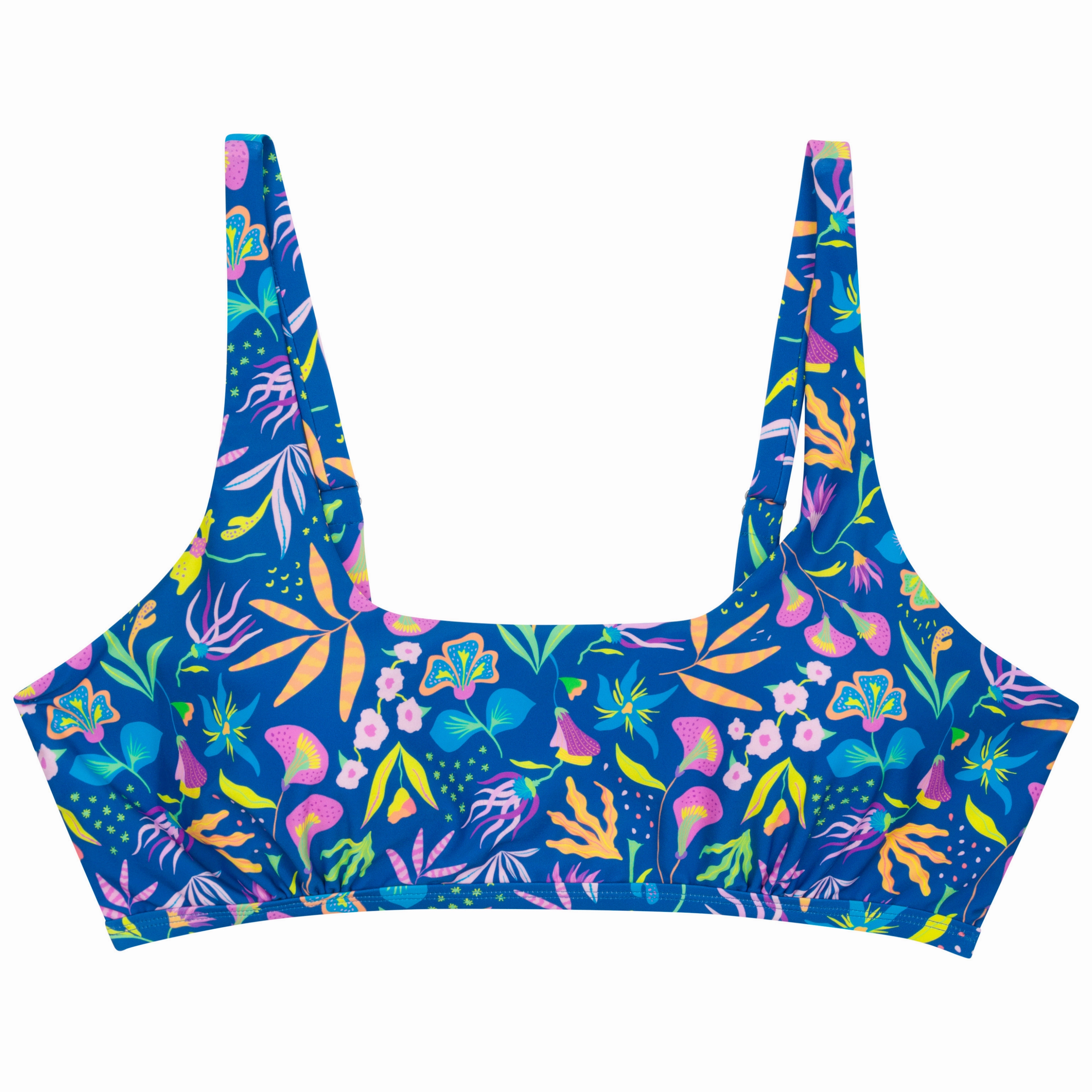 Women's Scoop Neck Bikini Top Plus Size | "Tropadelic"
