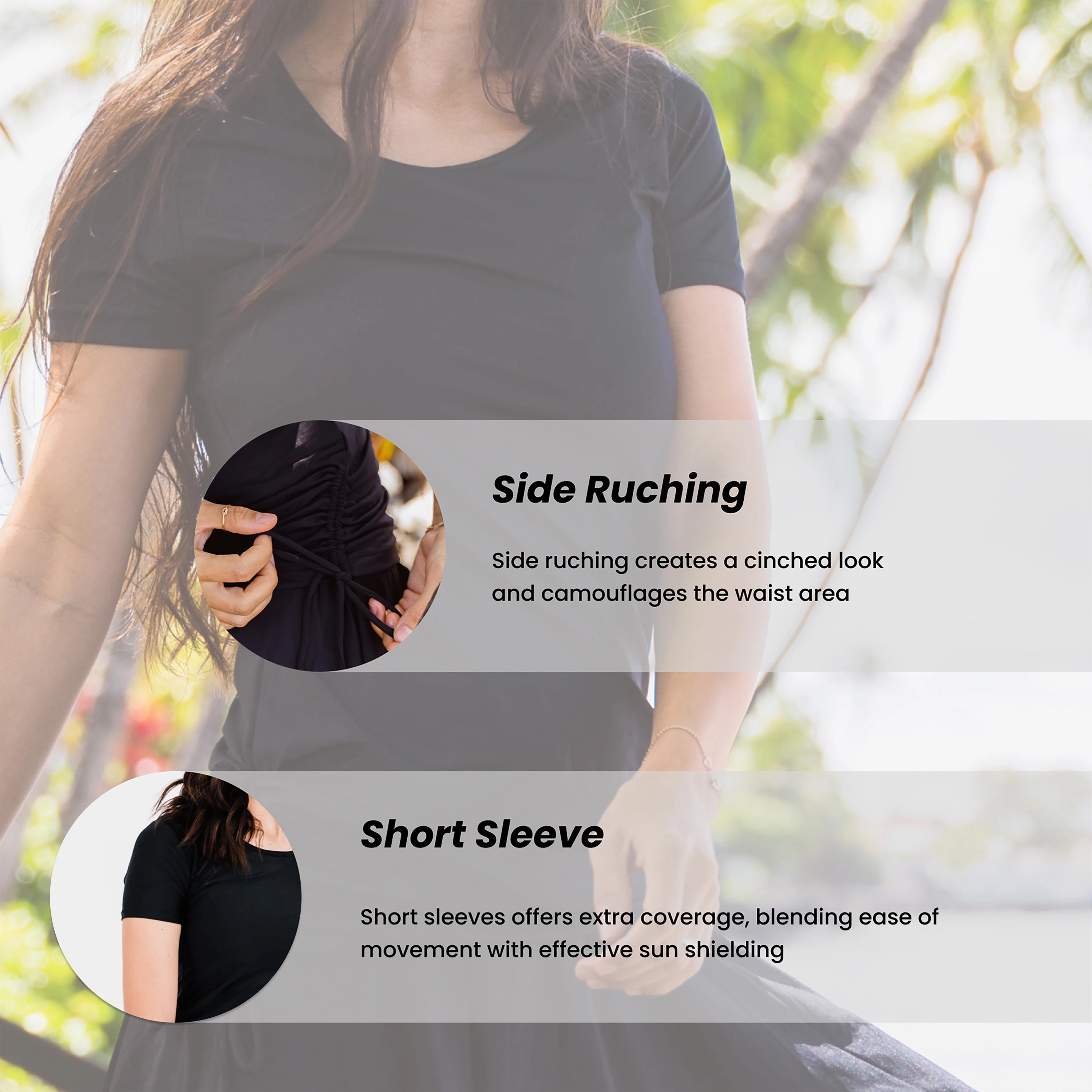 Women's Short Sleeve Adele Swim Top