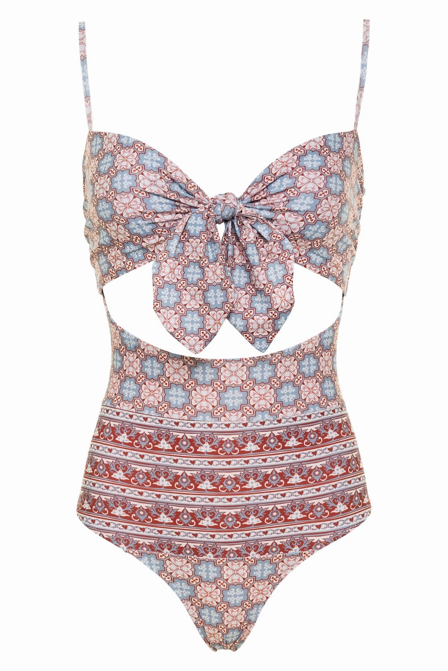 Women's Sienna One Piece Swimsuit In Algarve Blue